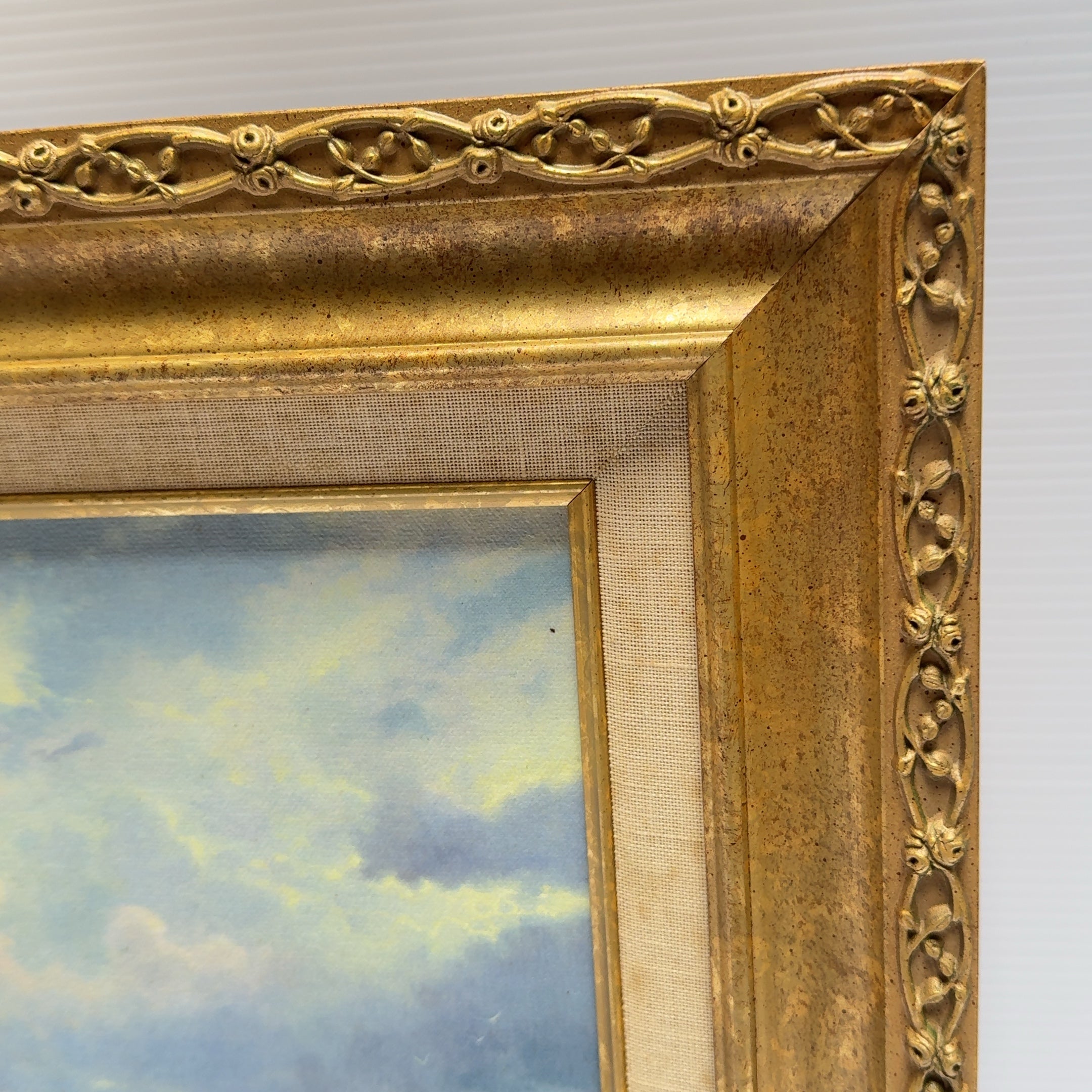 Thomas Kinkade "A Light In The Storm” Framed 12x16 Canvas C.O.A. Edition I 1998