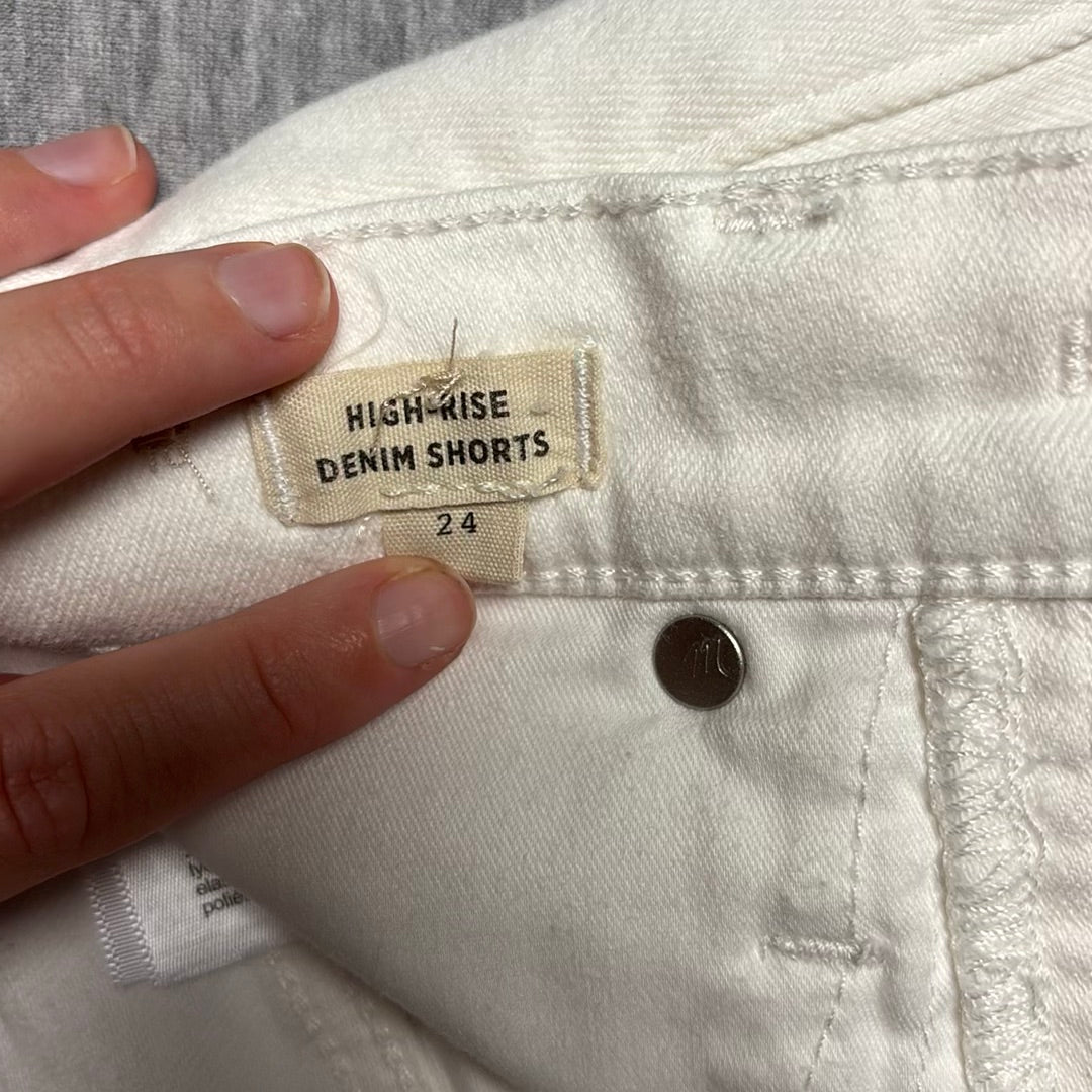 Madewell High-Rise Denim Shorts Raw Hem Sz. 24