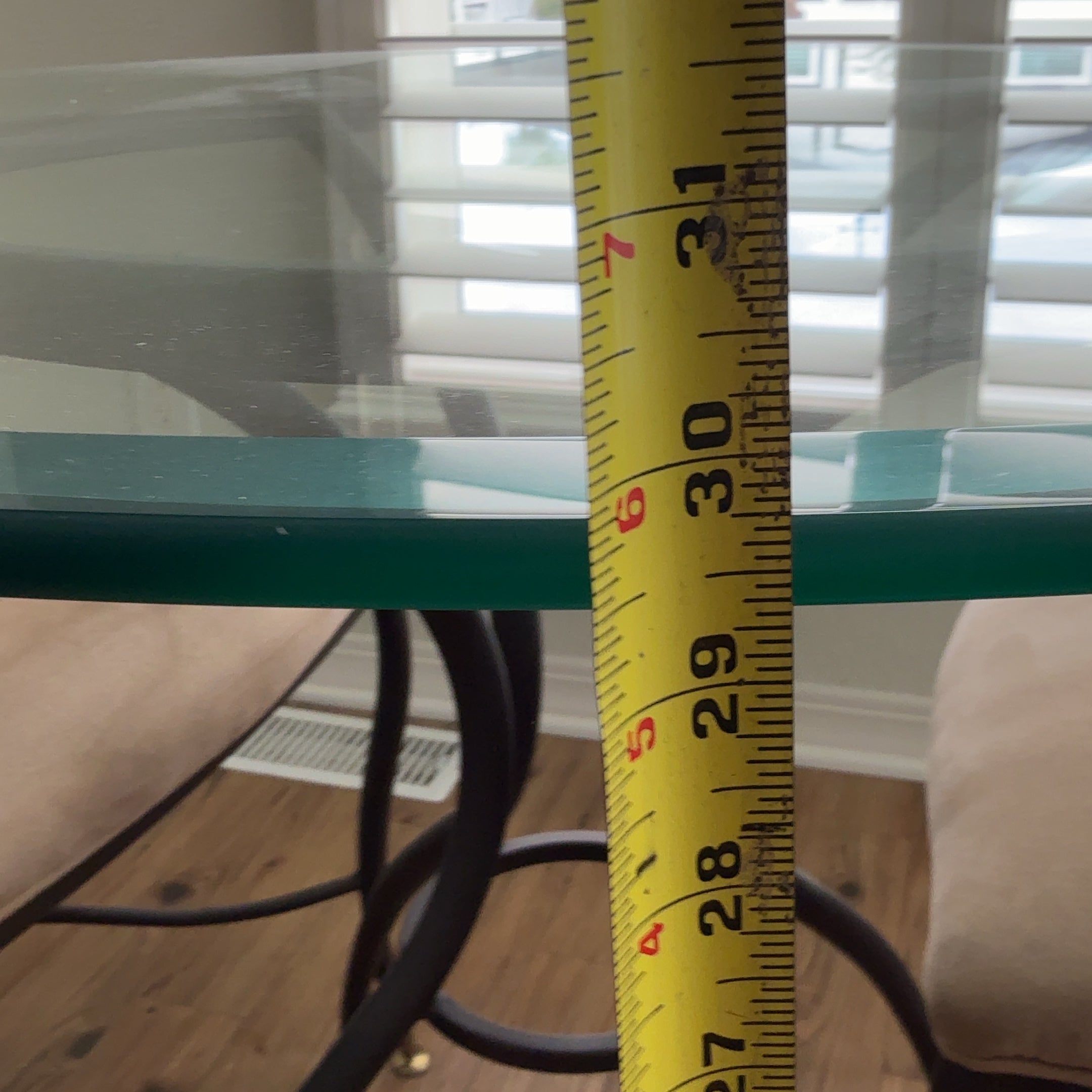 Small Breakfast Nook Glass Table & 2 Chairs