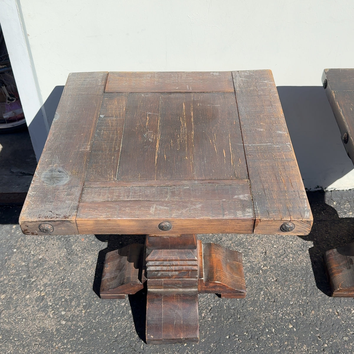 2 - Santa Fe End Tables Solid Wood 24" x 24" x 25"