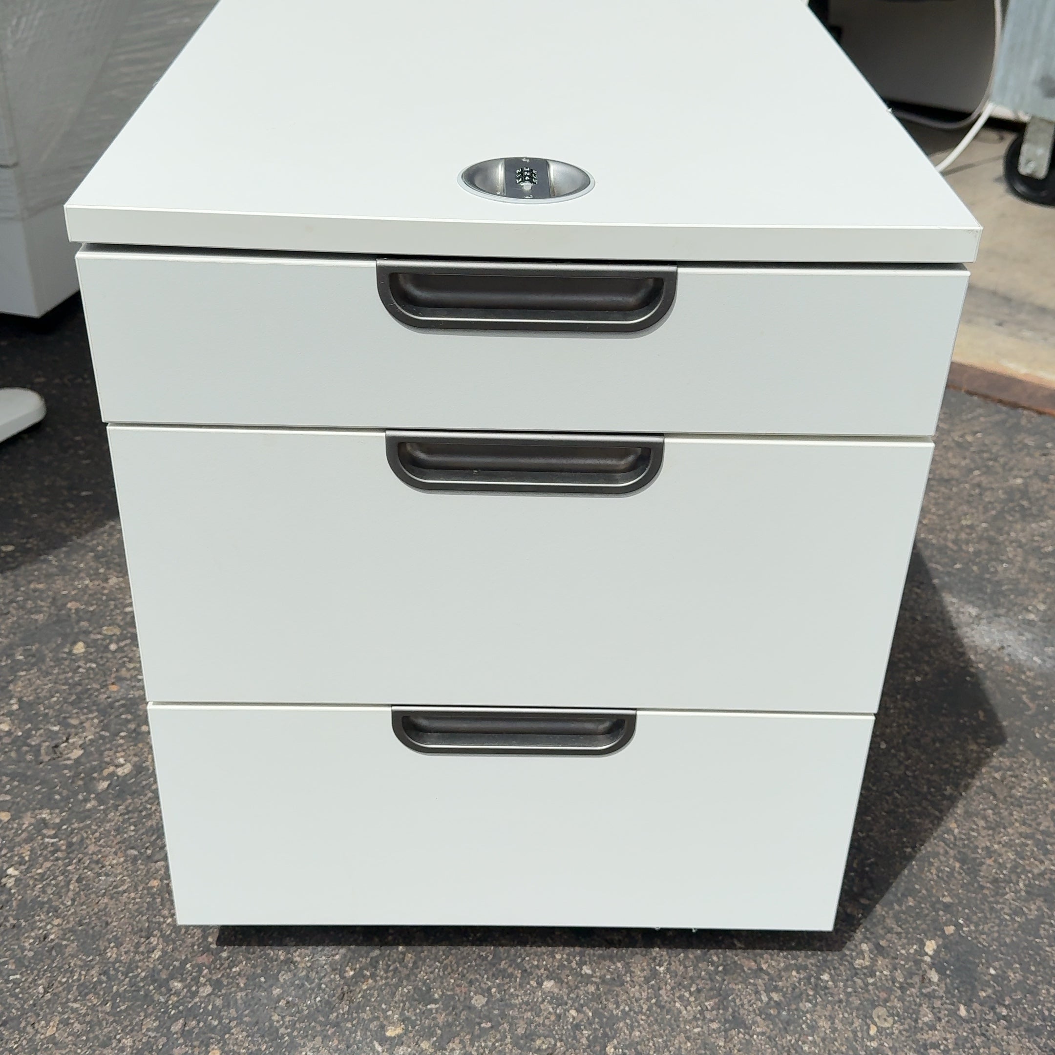 IKEA GALANT 3 - Drawer Unit On Casters White w/ Silver Hardware