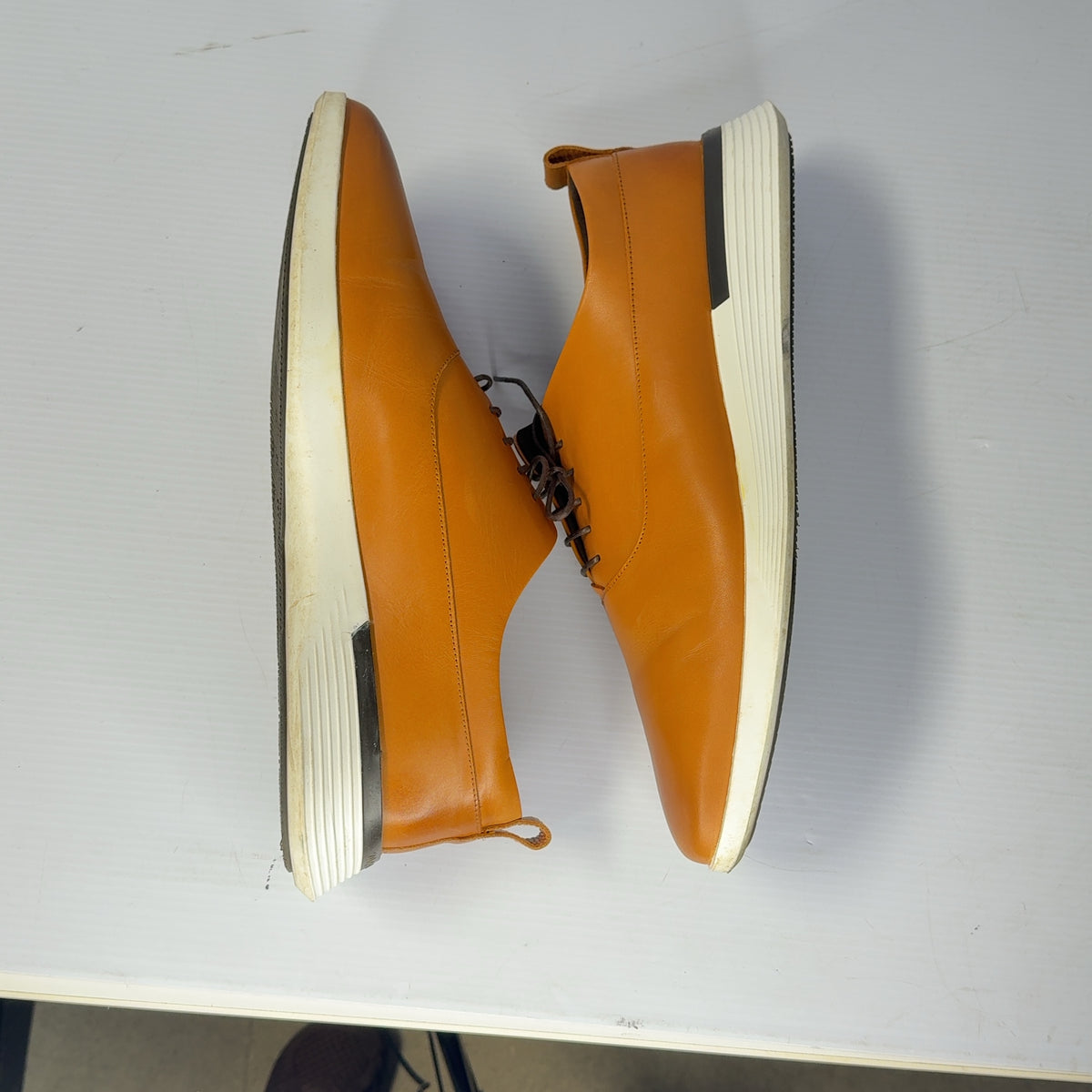 Wolf & Shepherd Crossover Derby Honey Brown Leather Shoes Mens 14 M Portugal
