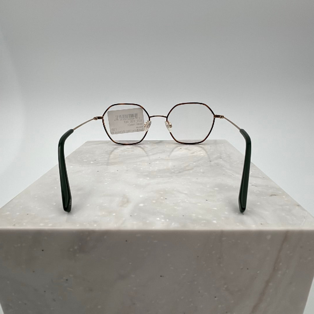 Warby Parker Murrow Frames / Glasses Oak Barrel & Gold w/ Case, Cloth, & Box