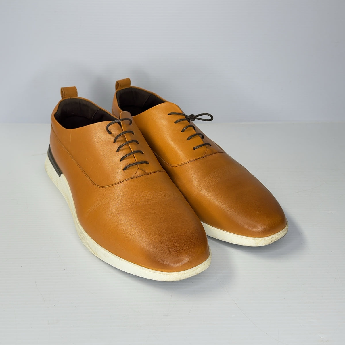 Wolf & Shepherd Crossover Derby Honey Brown Leather Shoes Mens 14 M Portugal