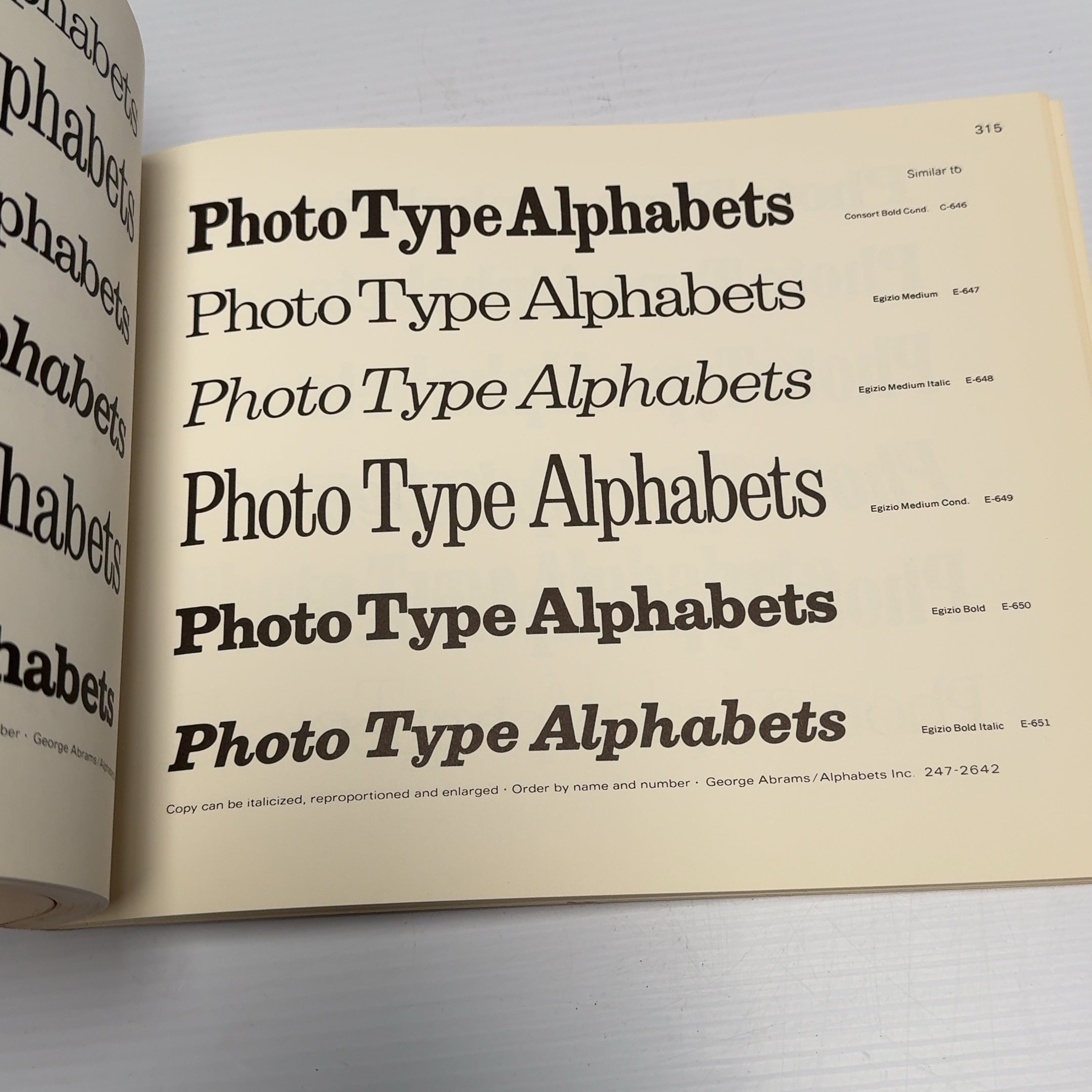 George Abrams - Alphabets Inc. Typography Design Book 1970 *RARE*