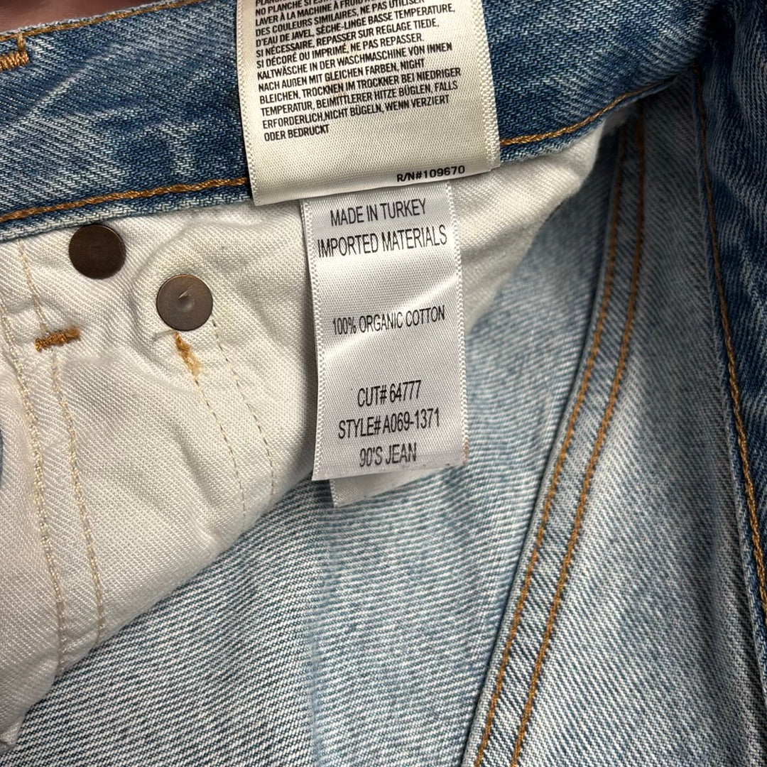 AGOLDE 90's Jean High Rise Straight Leg Crop Denim Raw Hem A069-1371
