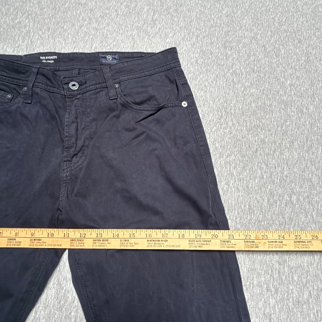 AG Adriano Goldschmied The Everett Slim Straight Pants Navy Blue 31x32