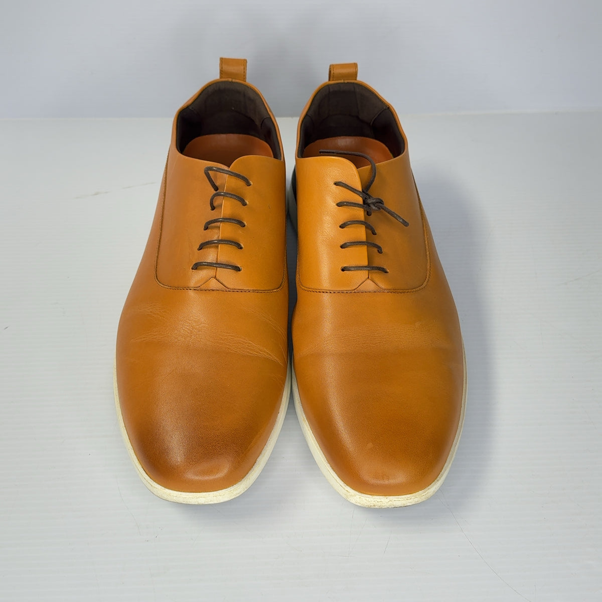 Wolf & Shepherd Crossover Derby Honey Brown Leather Shoes Mens 14 M Portugal