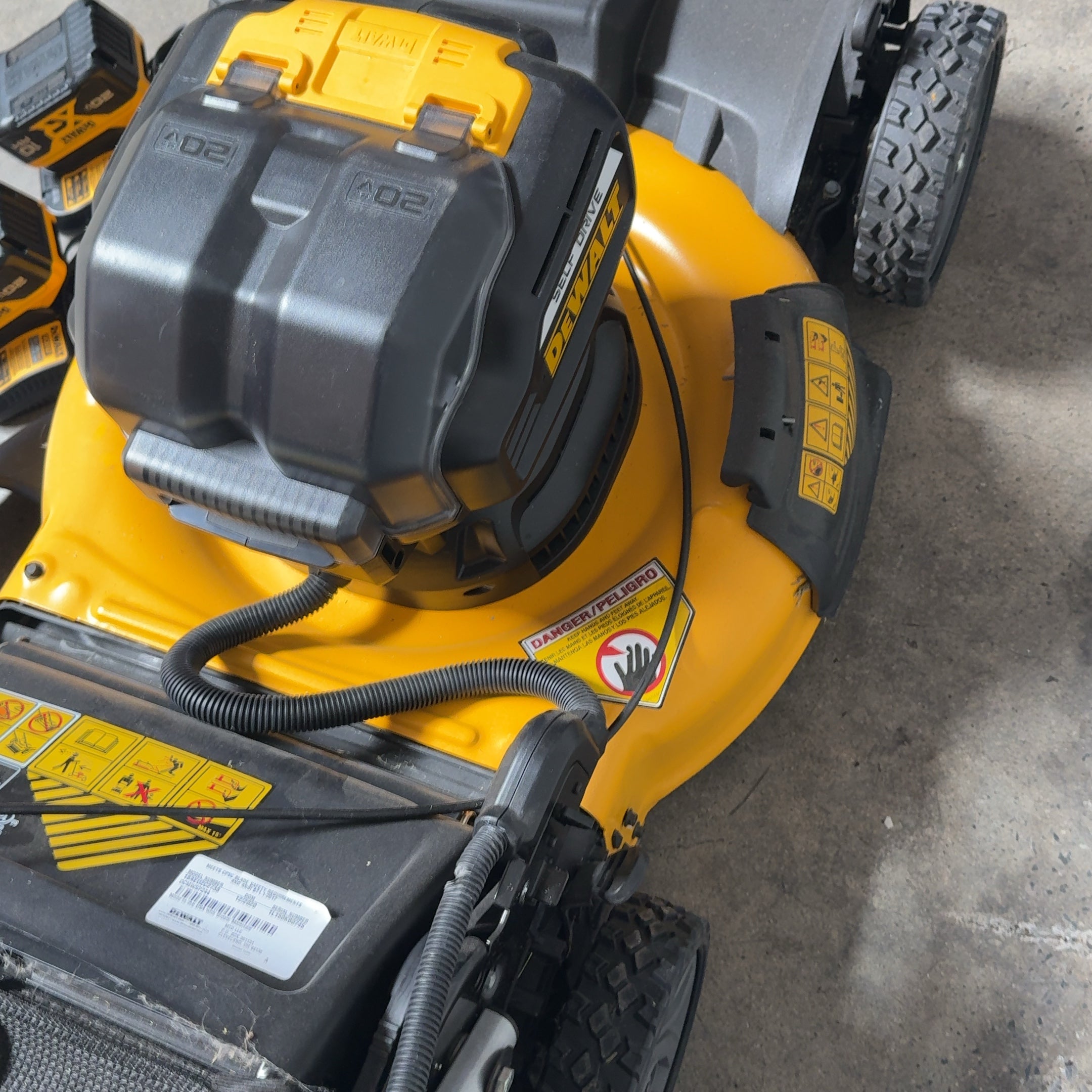 DeWalt Brushless Self Drive Lawn Mower w/ 2 20V Batteries + Chargers