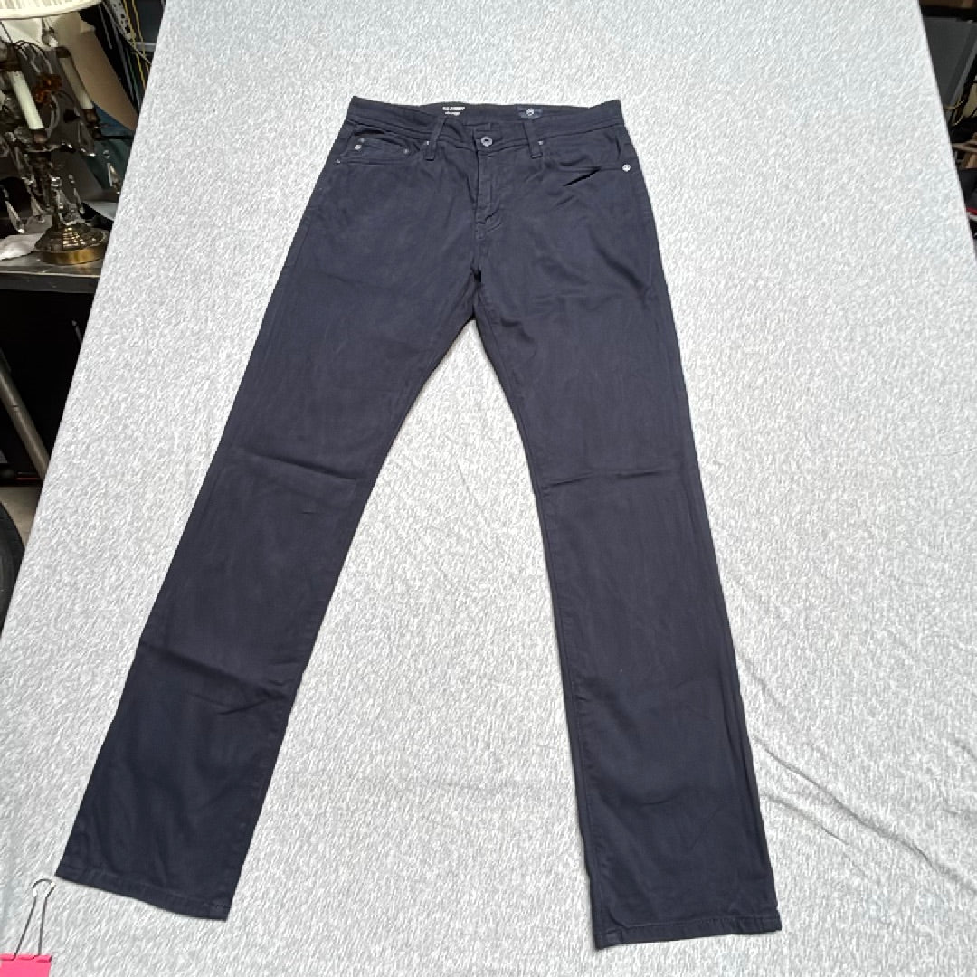 AG Adriano Goldschmied The Everett Slim Straight Pants Navy Blue 31x32