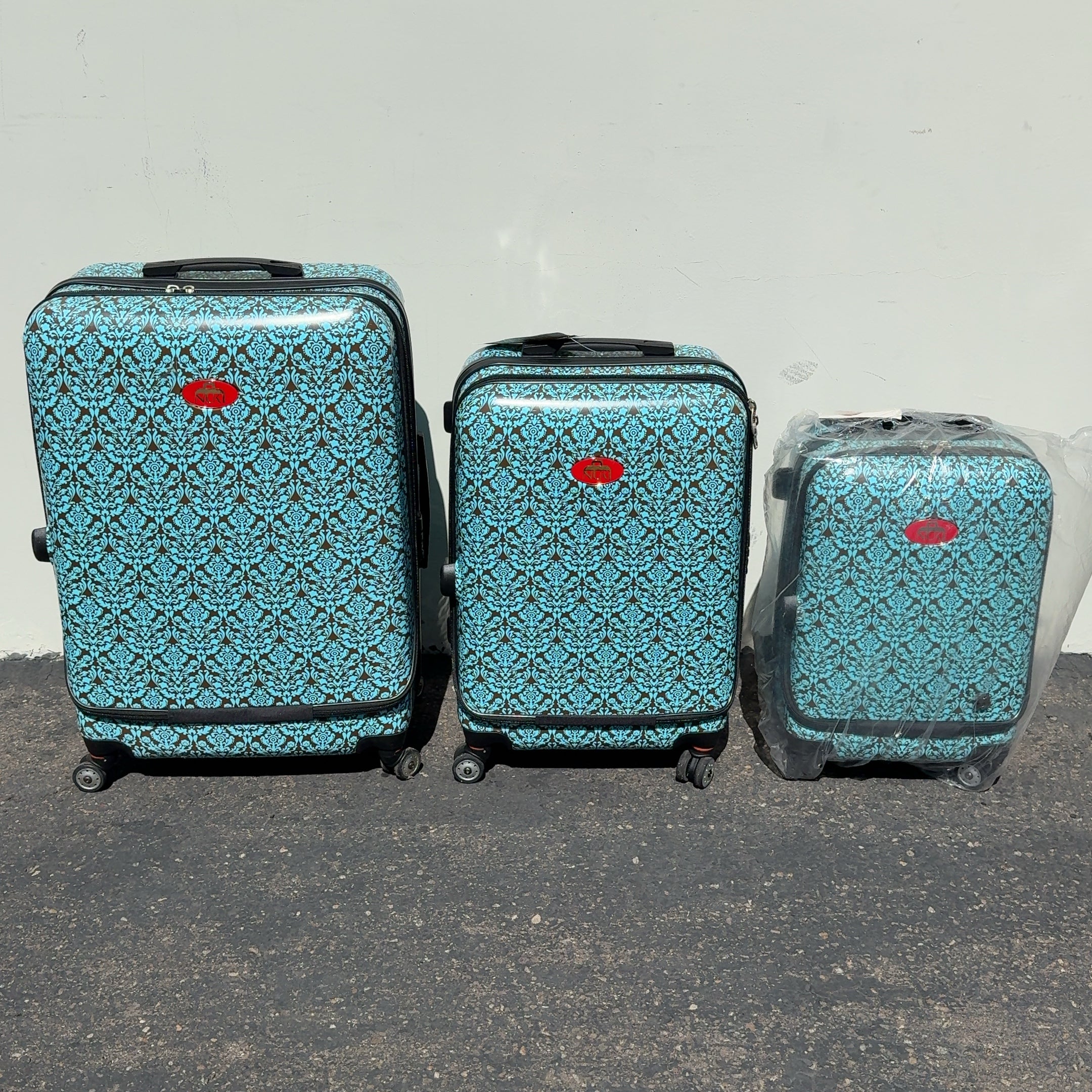 Nuki Front Accessible Luggage 3-Piece Lightweight Spinner Roller Set