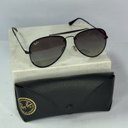 Authentic Ray-Ban RB 3584-N 153/11 Black Metal Aviator Sunglasses Grey Gradient