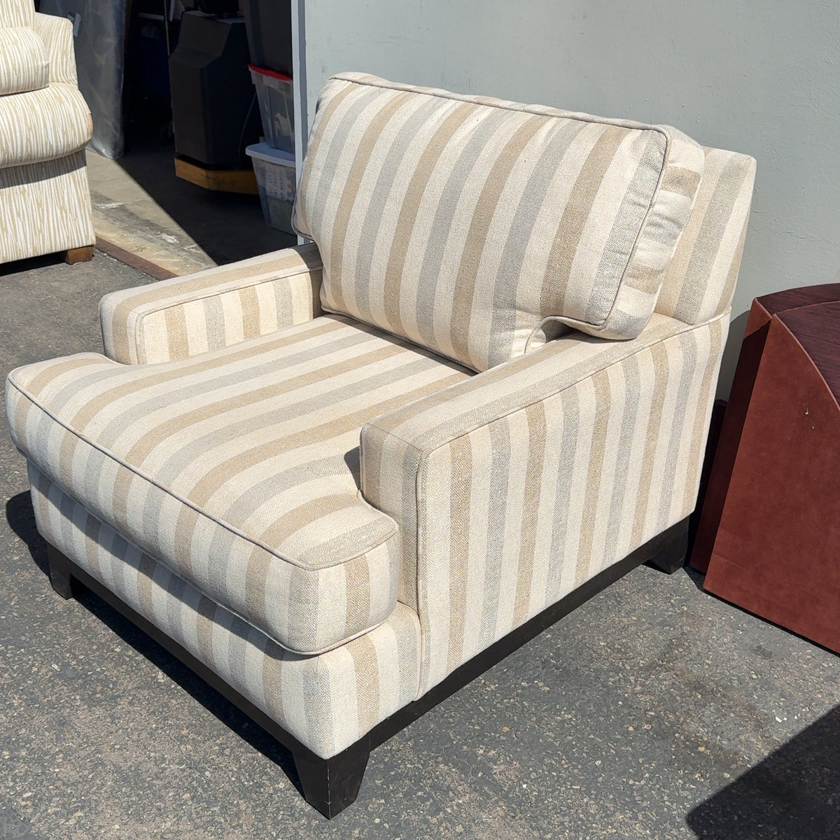 Beautiful Kern & Co. Striped Chair ,Very Comfy!