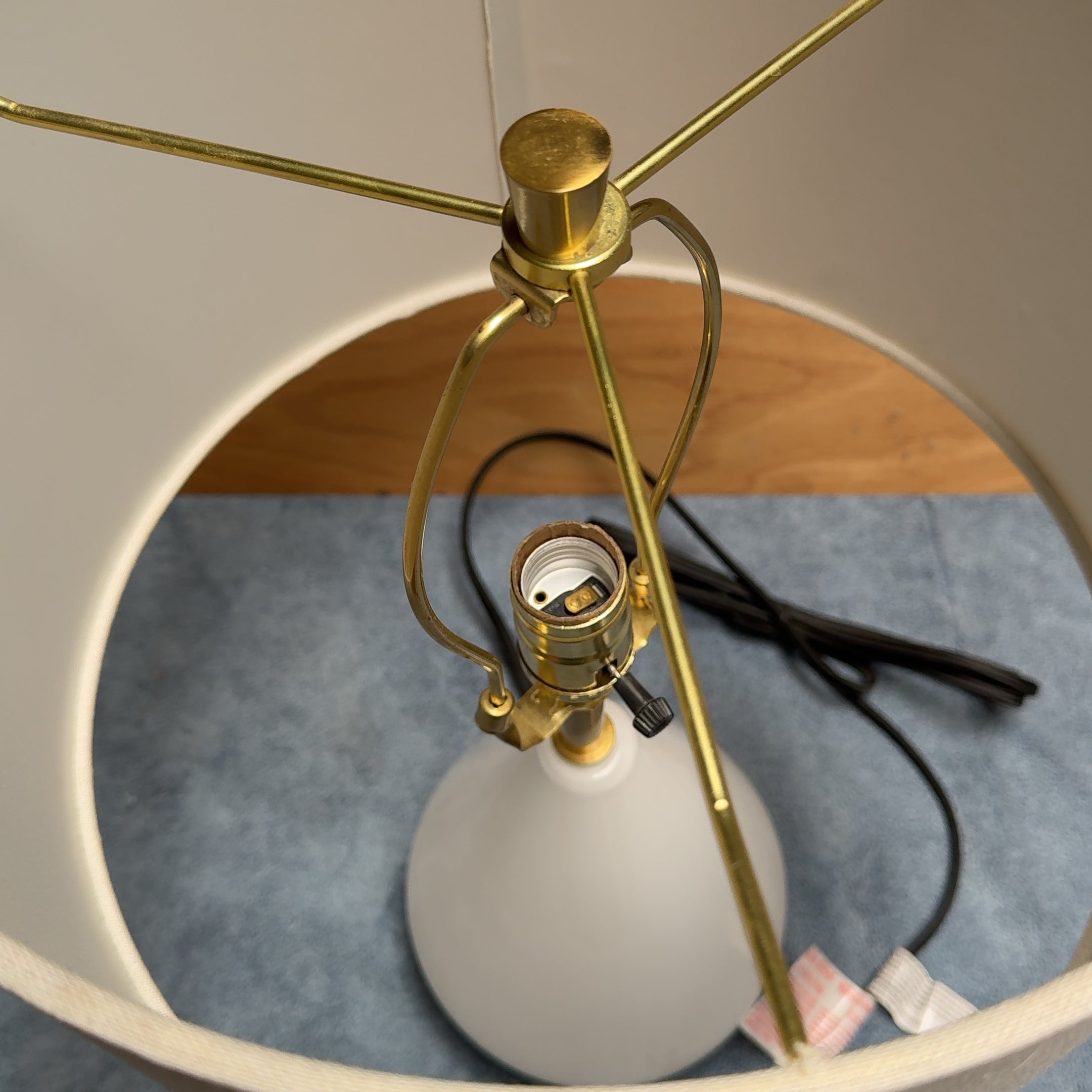 West Elm Metalized Glass USB Table Lamp (20")