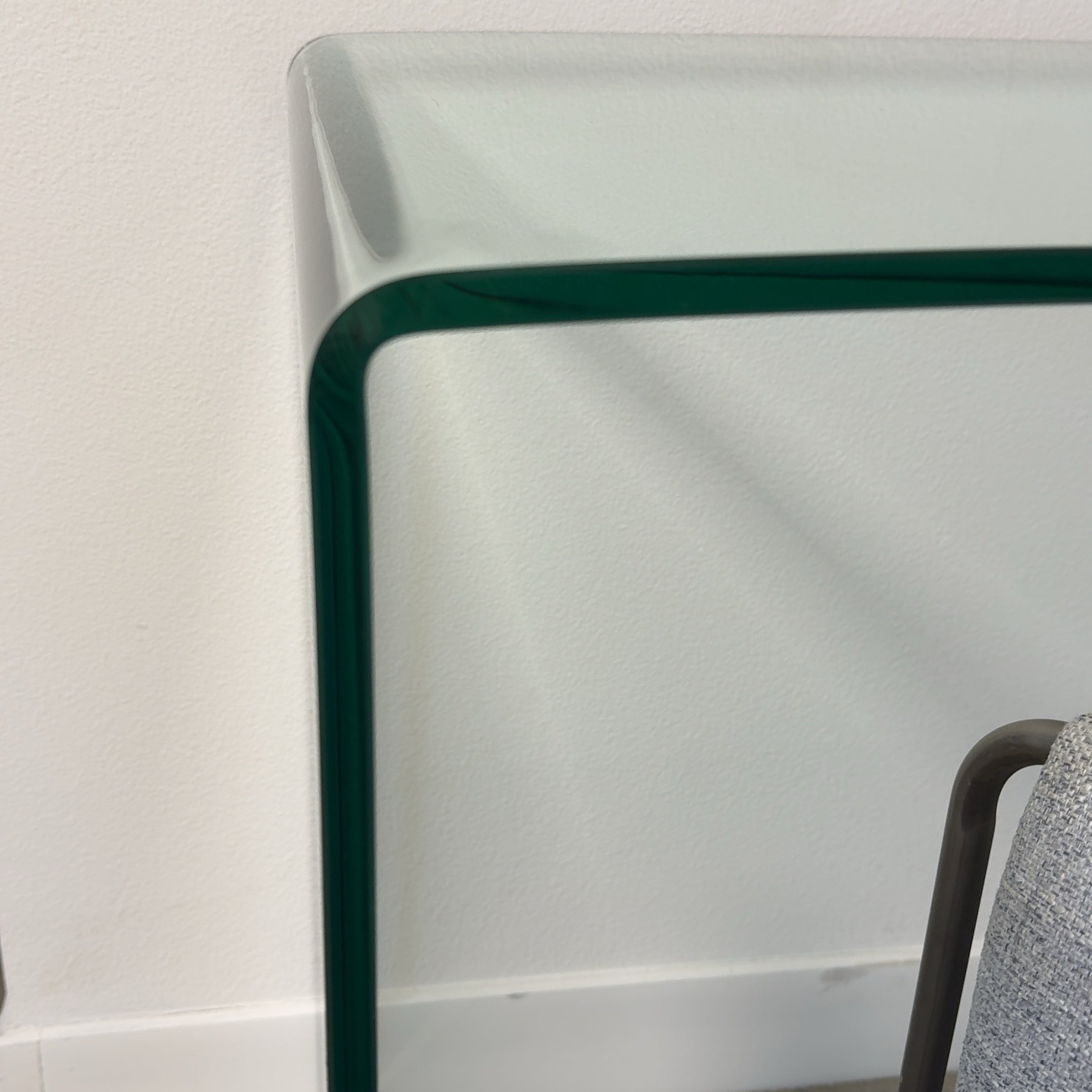Modern Waterfall Bent Glass Desk