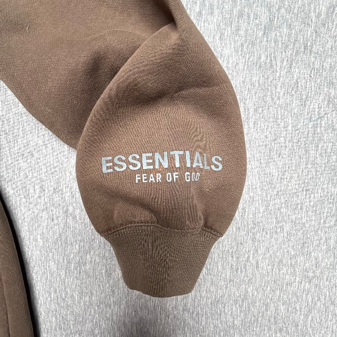 Essentials Fear Of God Pullover Hoodie Size Medium Brown
