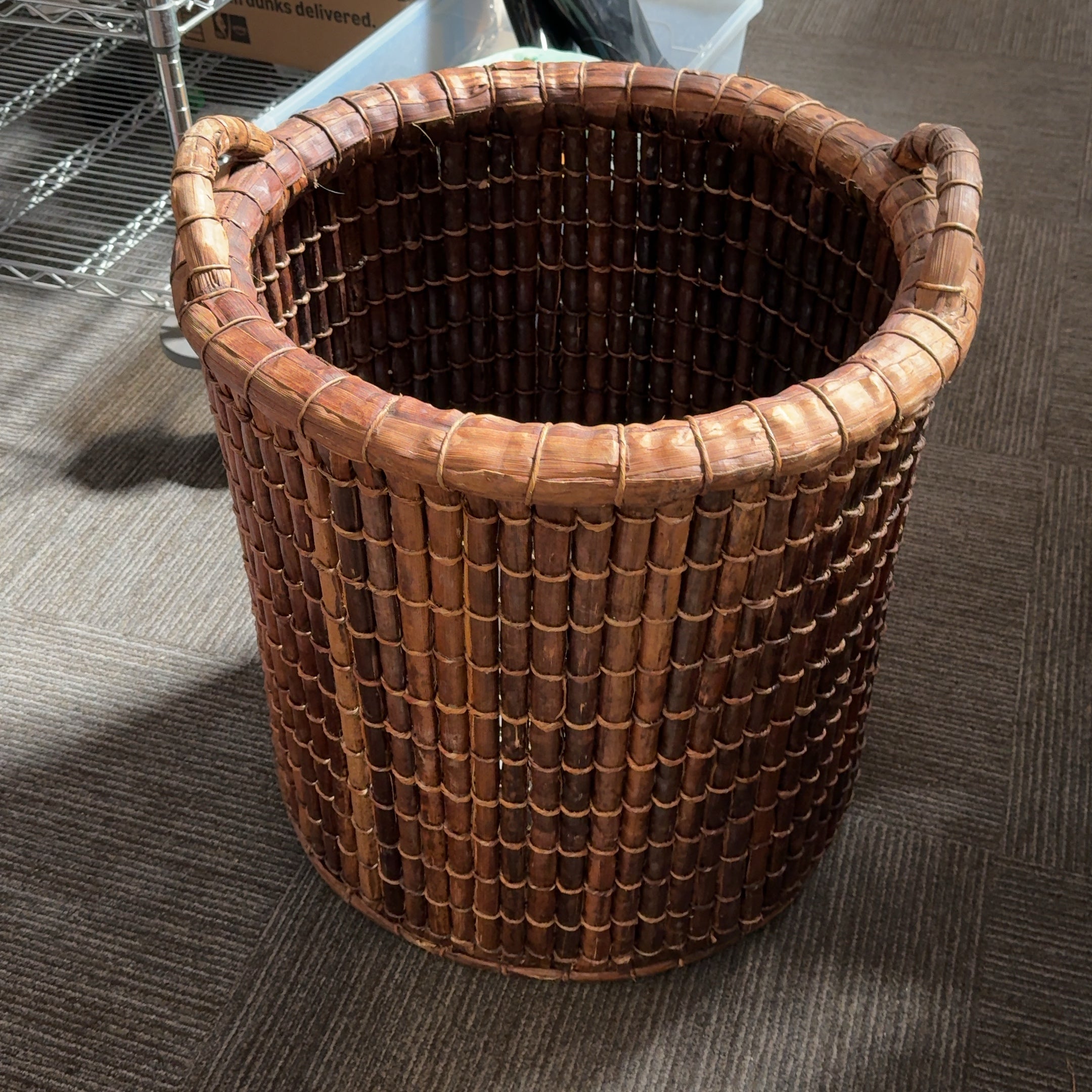 Large Rattan Planter Basket 23" Tall, 23" Diameter