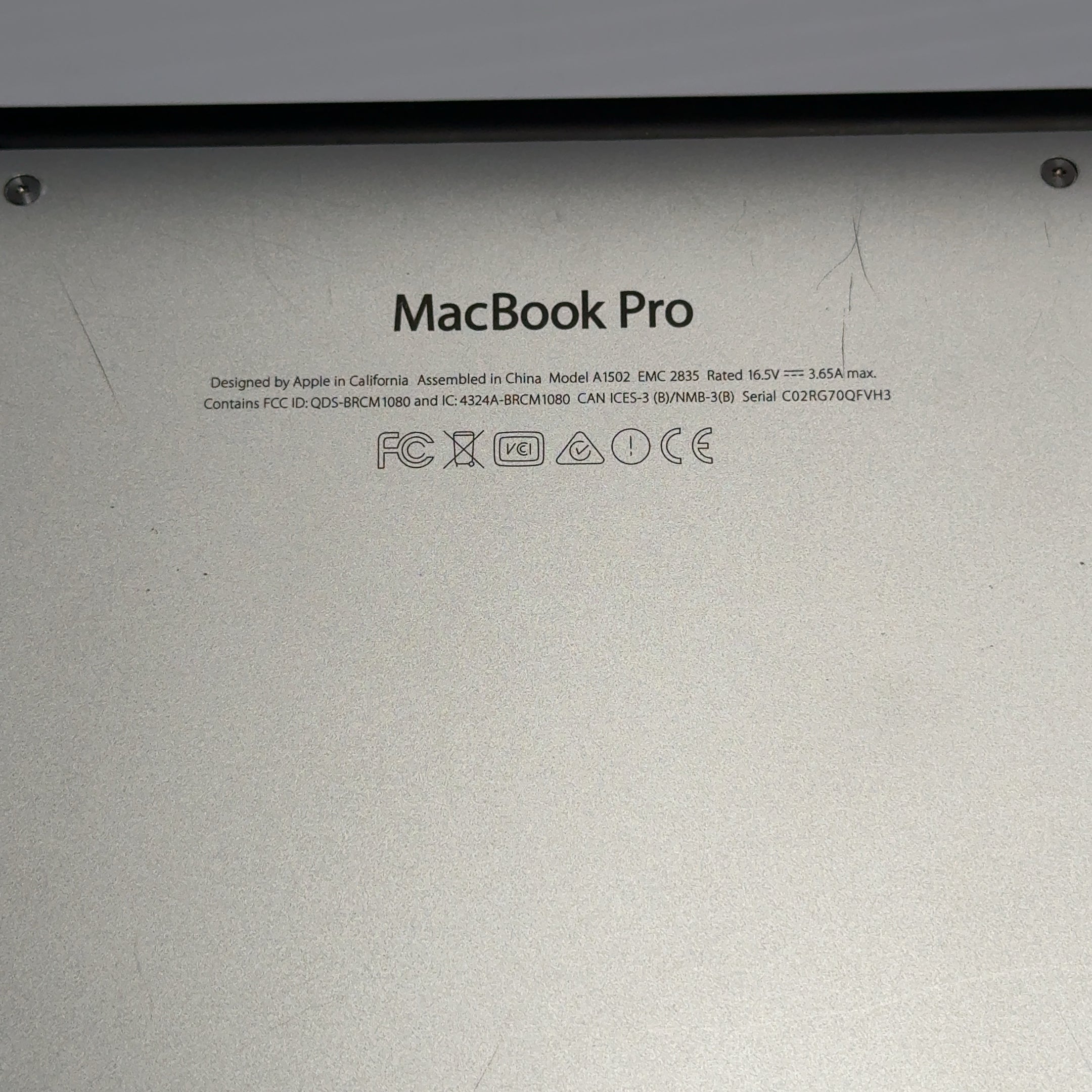 Apple 13" MacBook Pro A1502 E2015 I5 5257U 2.7GHz 8GB RAM 120GB SSD Monterey