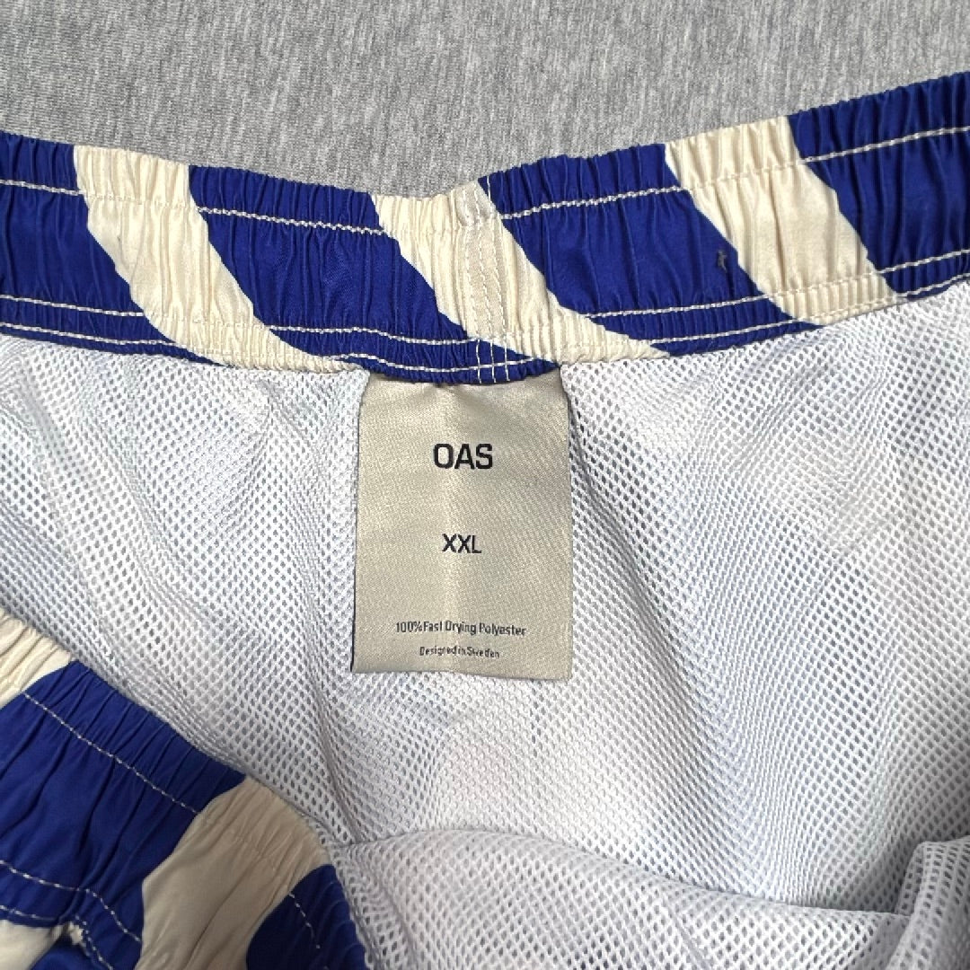 OAS The Resort Swim Short Blue Rippling Swim Trunks Sz. XXL