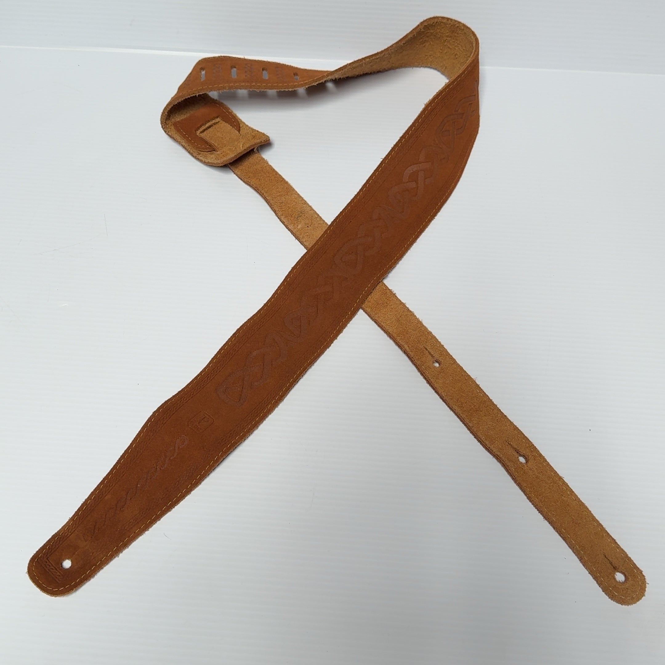 Perri's Celtic Knot Suede Guitar Strap Tan