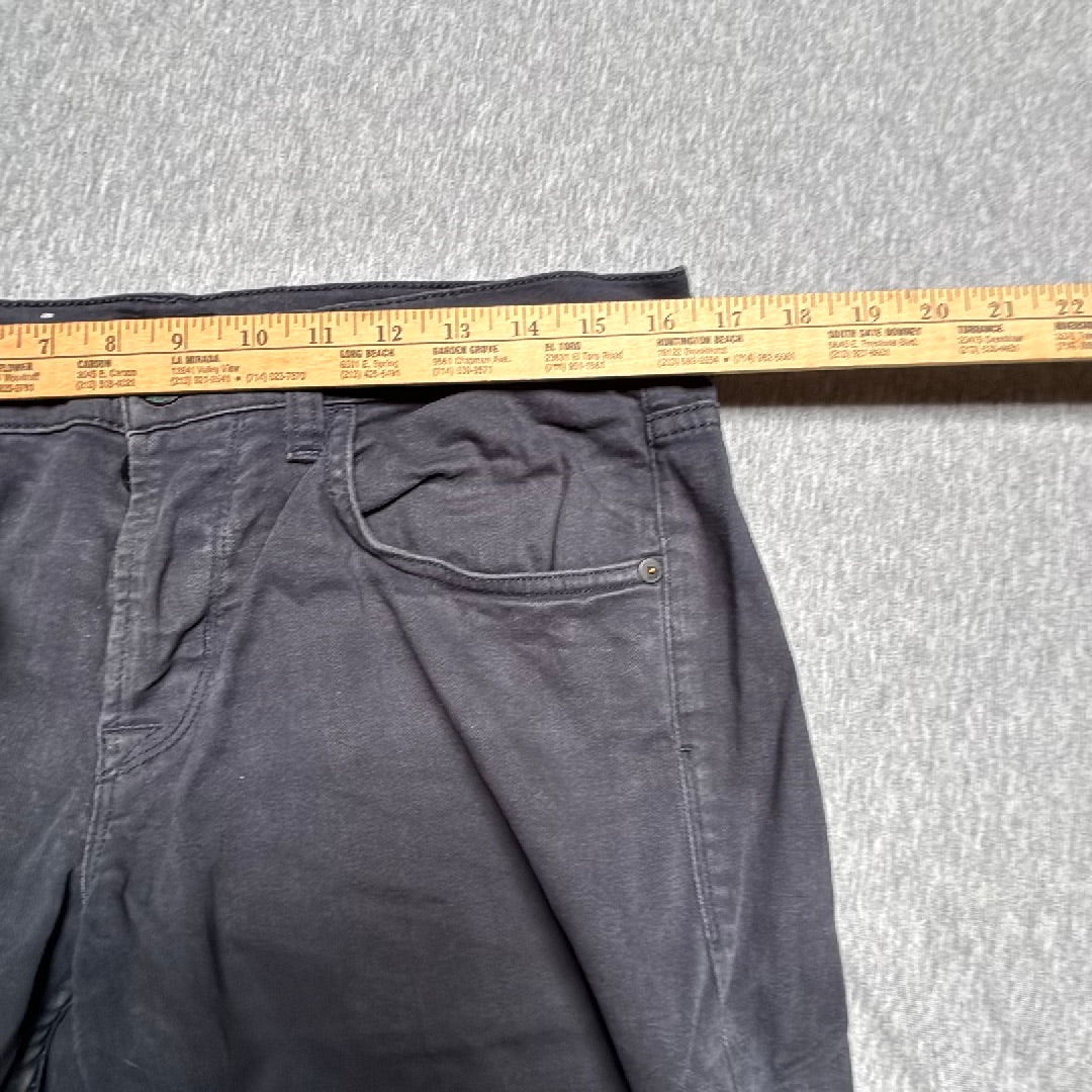 Hudson Byron Straight Leg Pants Mens 30 Charcoal Gray Stretch Twill Button Fly