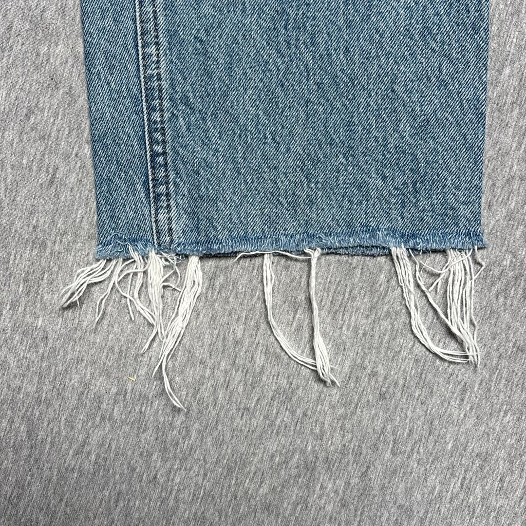 AGOLDE 90's Jean High Rise Straight Leg Crop Denim Raw Hem A069-1371