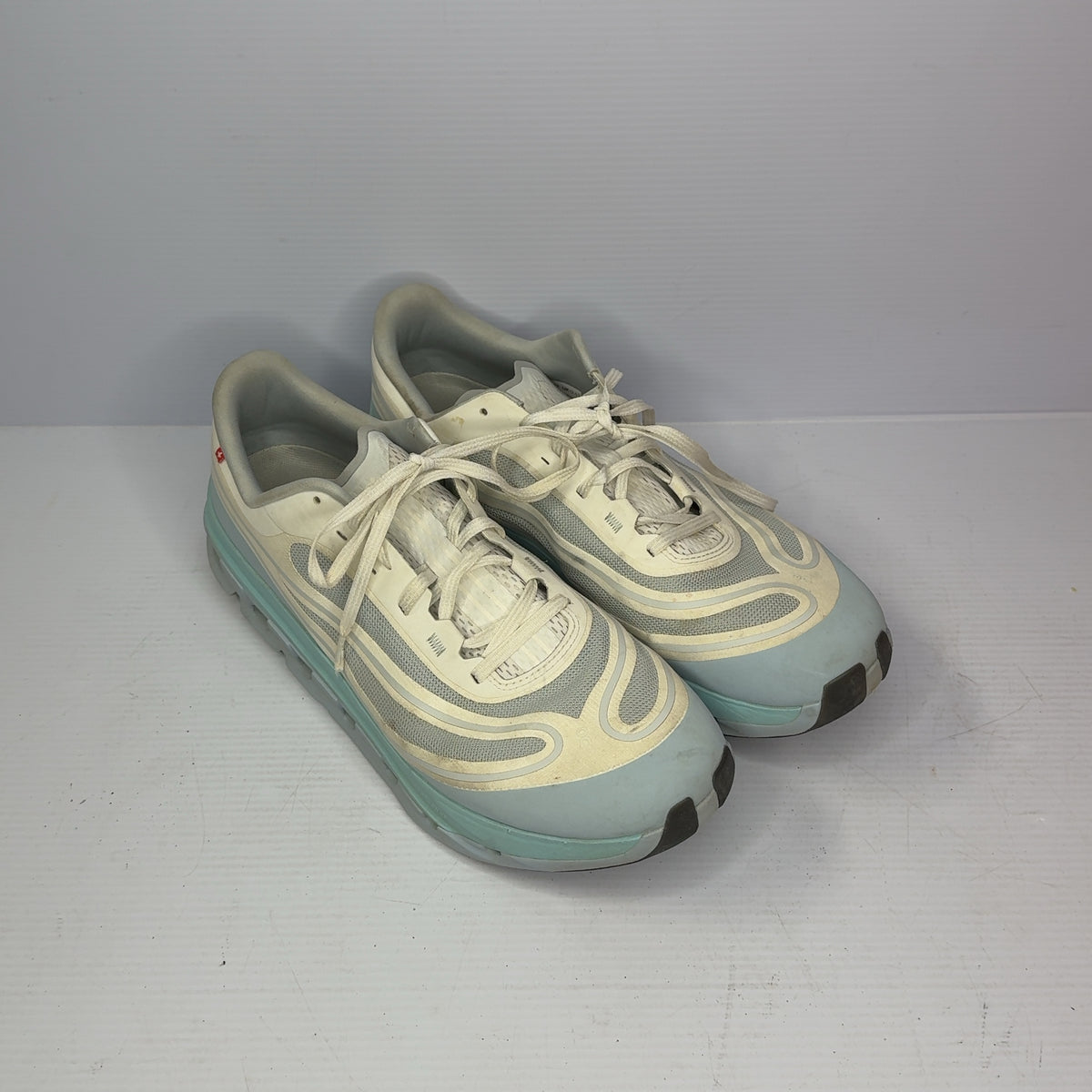 On Cloudflow 5 Mens Running Shoes Glacier Luminary Blue White Size 13