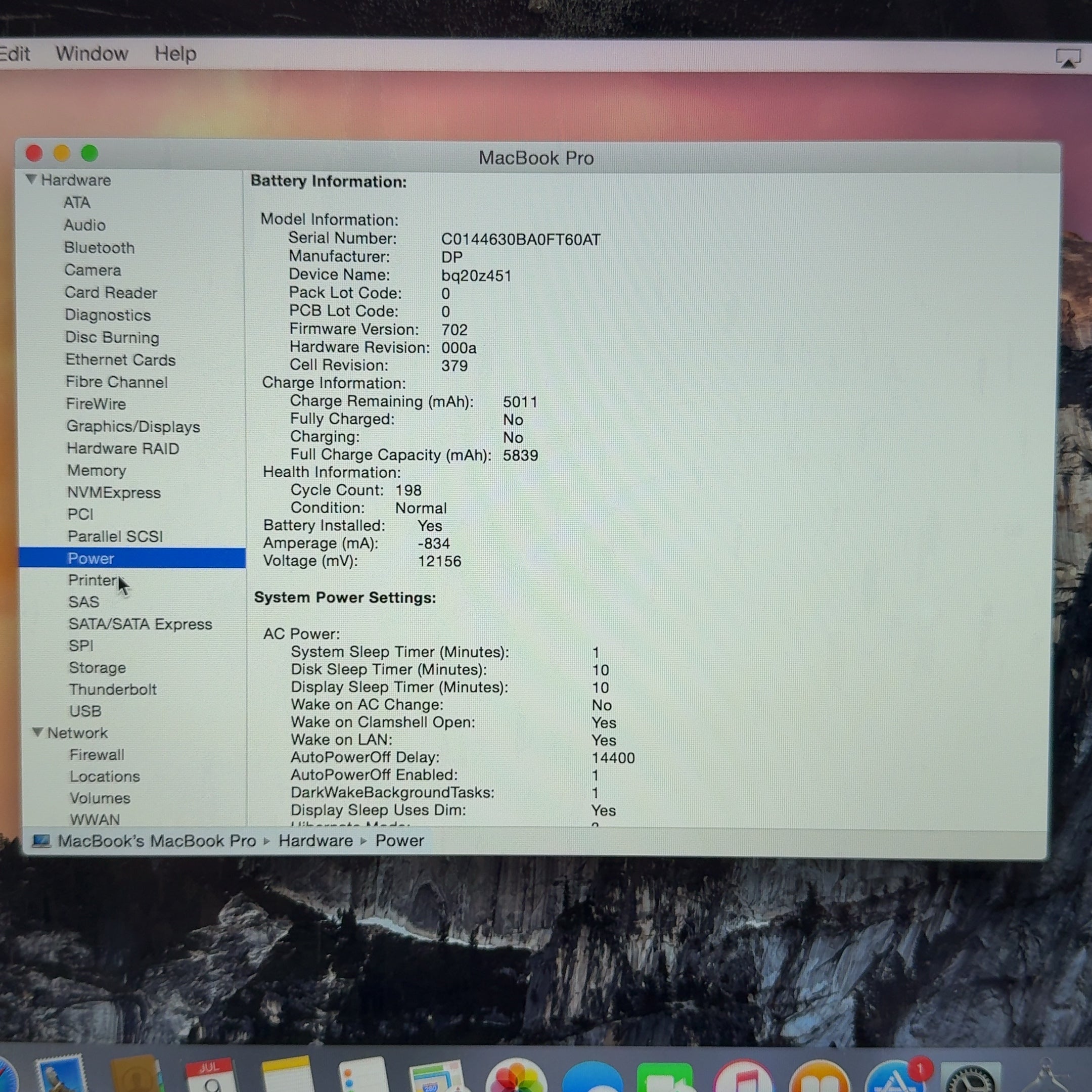 Apple MacBook Pro 13.3" 120GB SSD 8GB DDR3 i5 @ 2.6 GHz Laptop A1502 Silver
