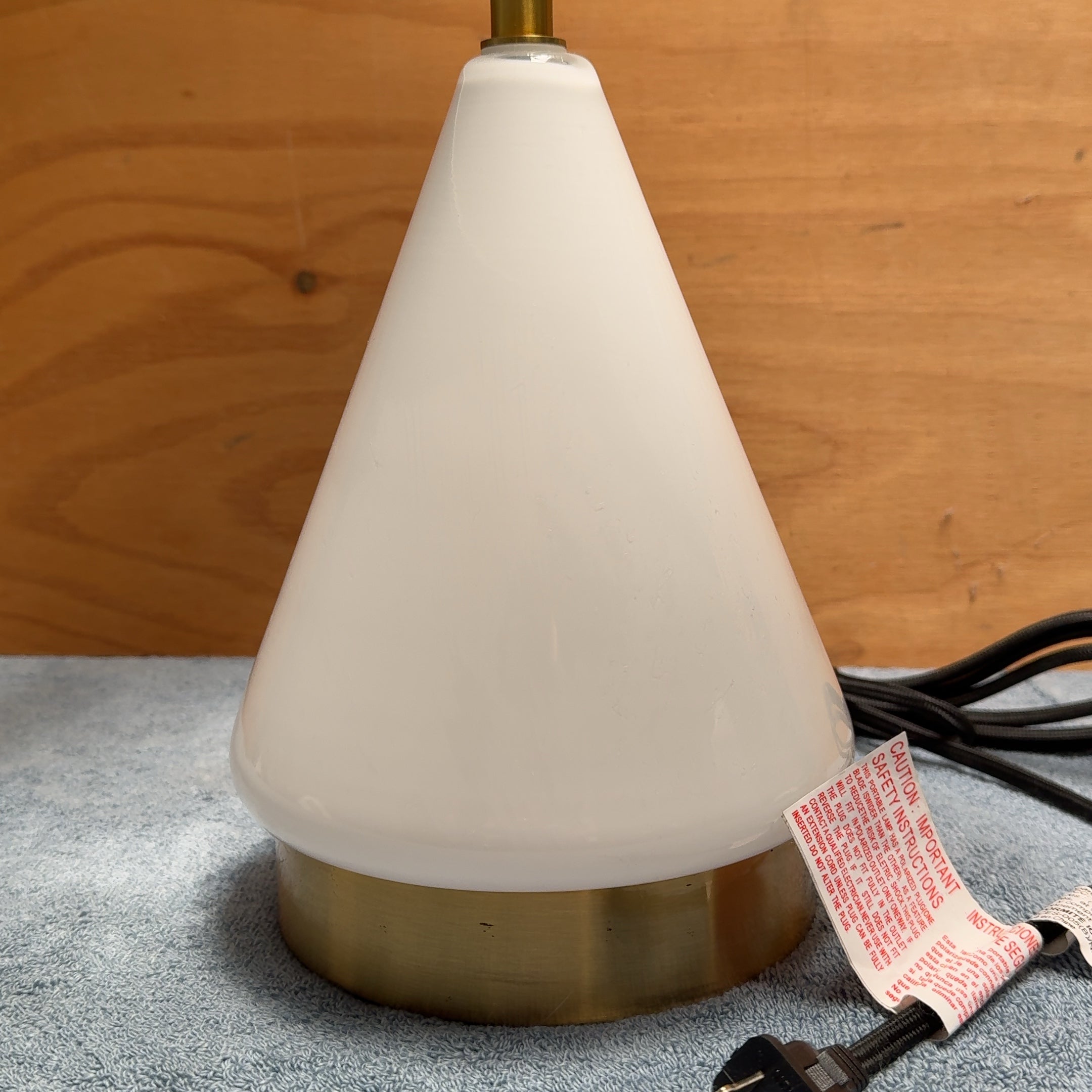 West Elm Metalized Glass USB Table Lamp (20")
