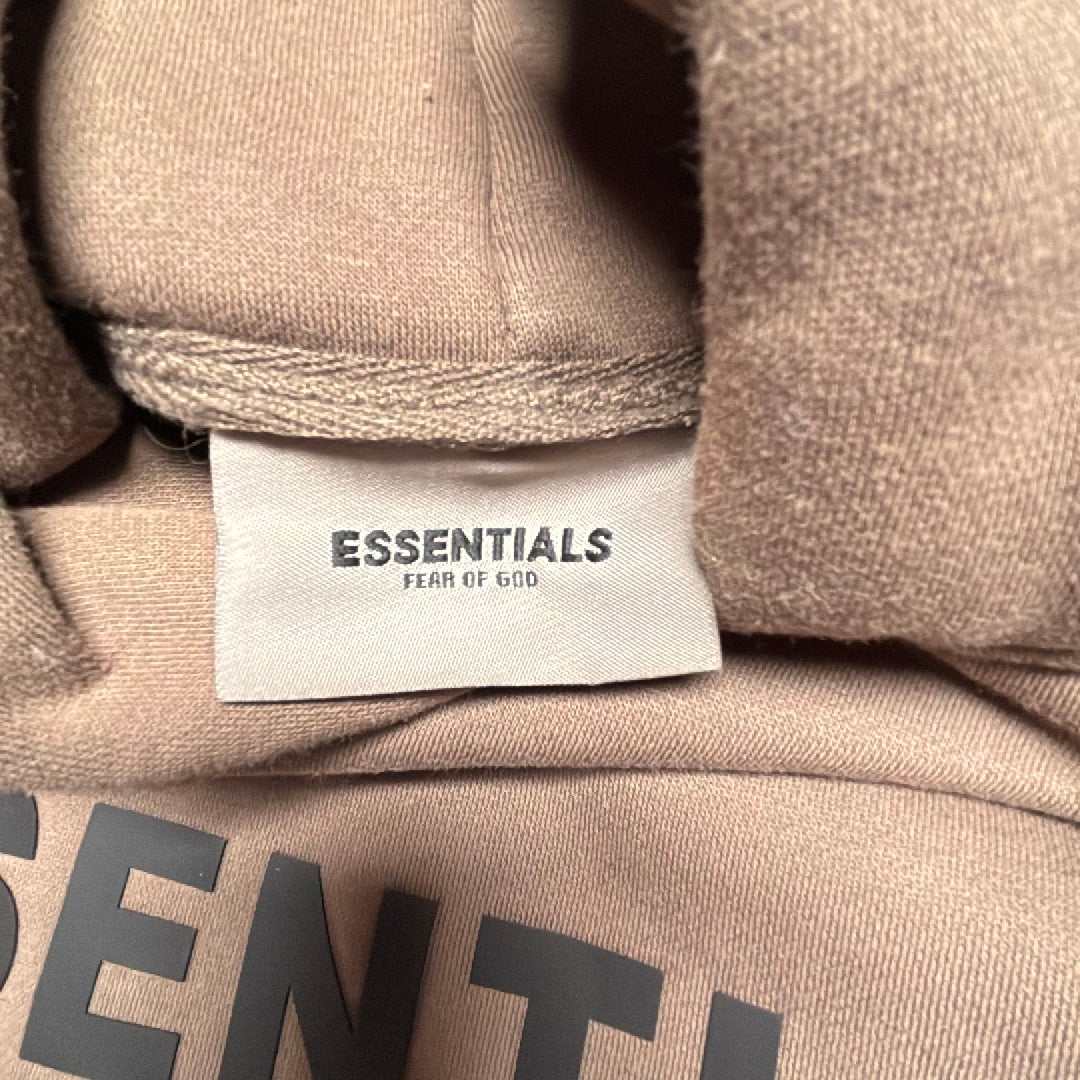Essentials Fear Of God Pullover Hoodie Size Medium Brown