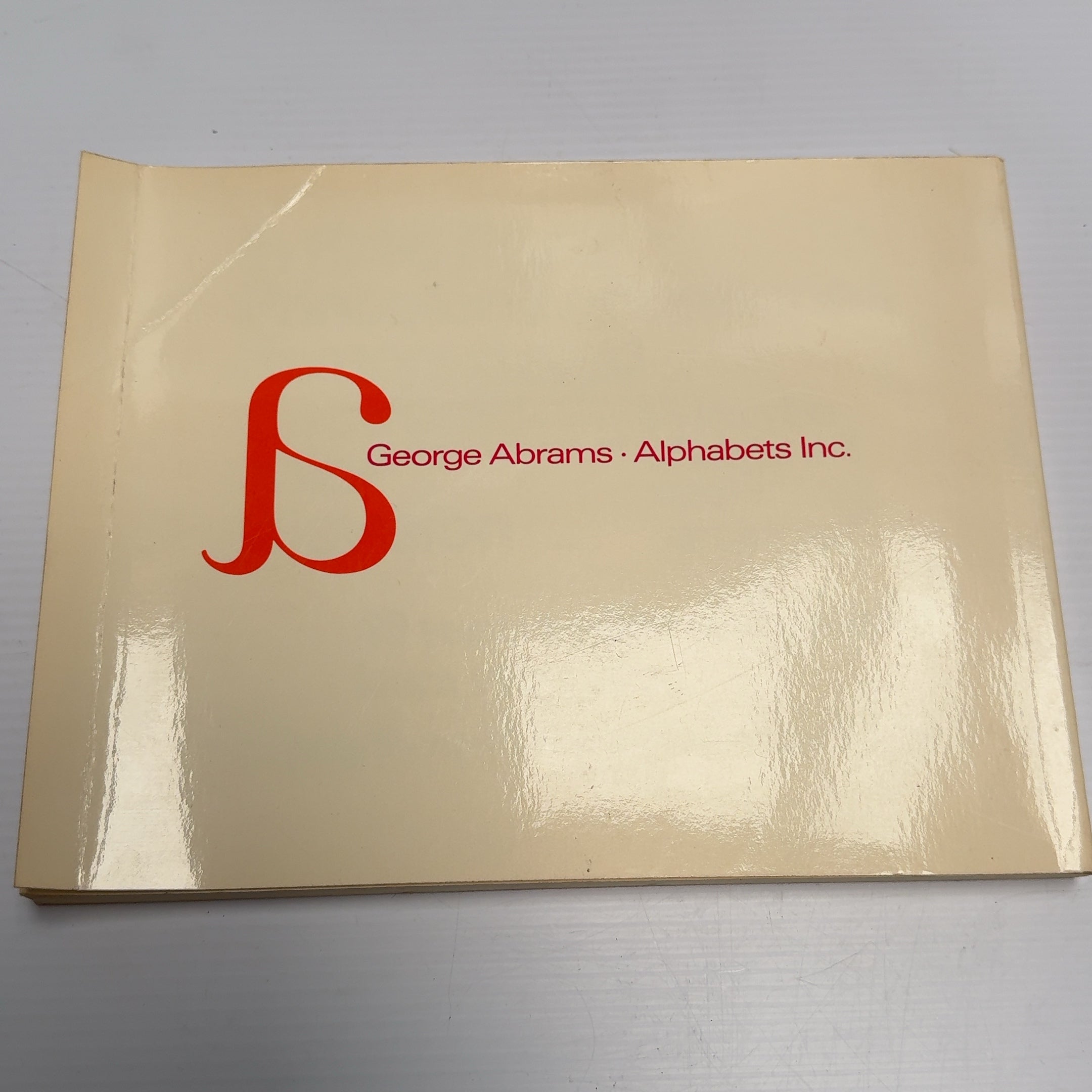 George Abrams - Alphabets Inc. Typography Design Book 1970 *RARE*