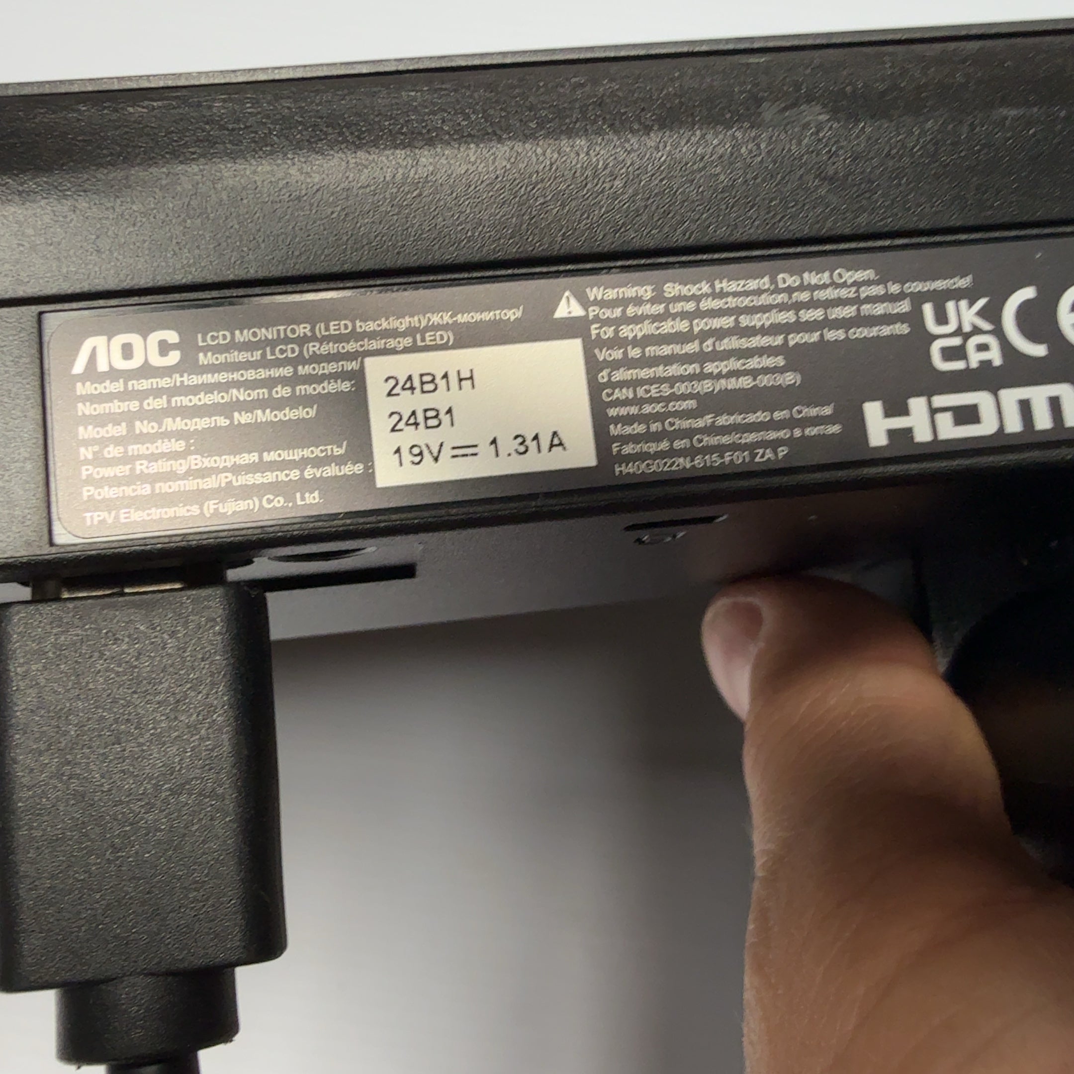 AOC 24" Full HD Computer Monitor HDMI Display