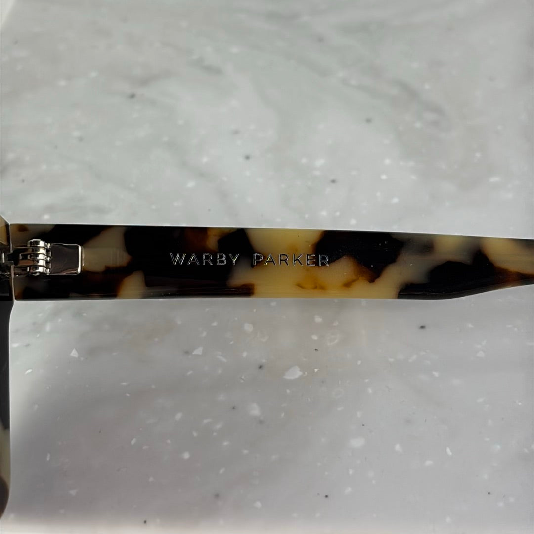Warby Parker Aubrey Wide Sunglasses Tortoise Shell Brown Lenses 55-21-142