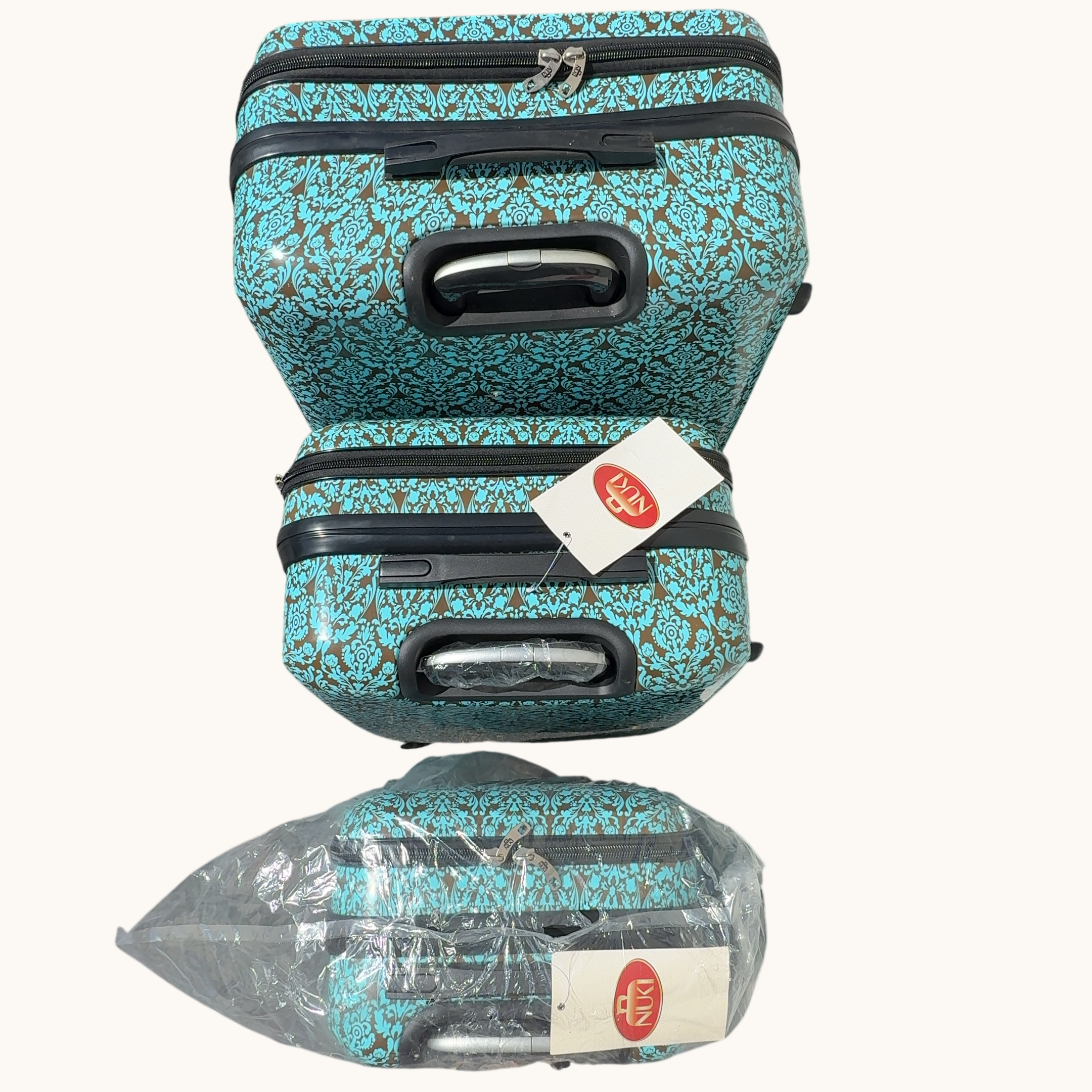 Nuki Front Accessible Luggage 3-Piece Lightweight Spinner Roller Set