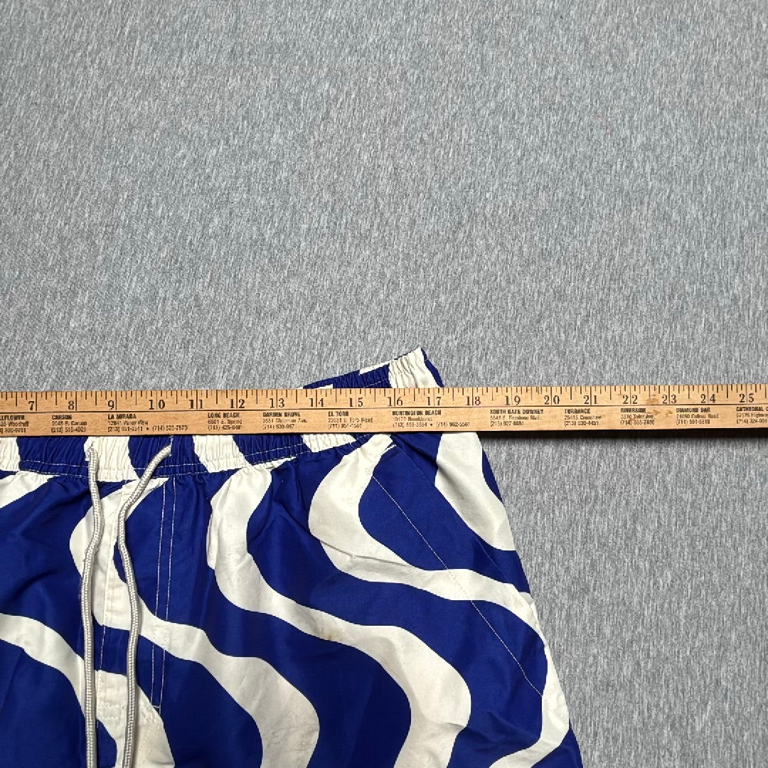 OAS The Resort Swim Short Blue Rippling Swim Trunks Sz. XXL