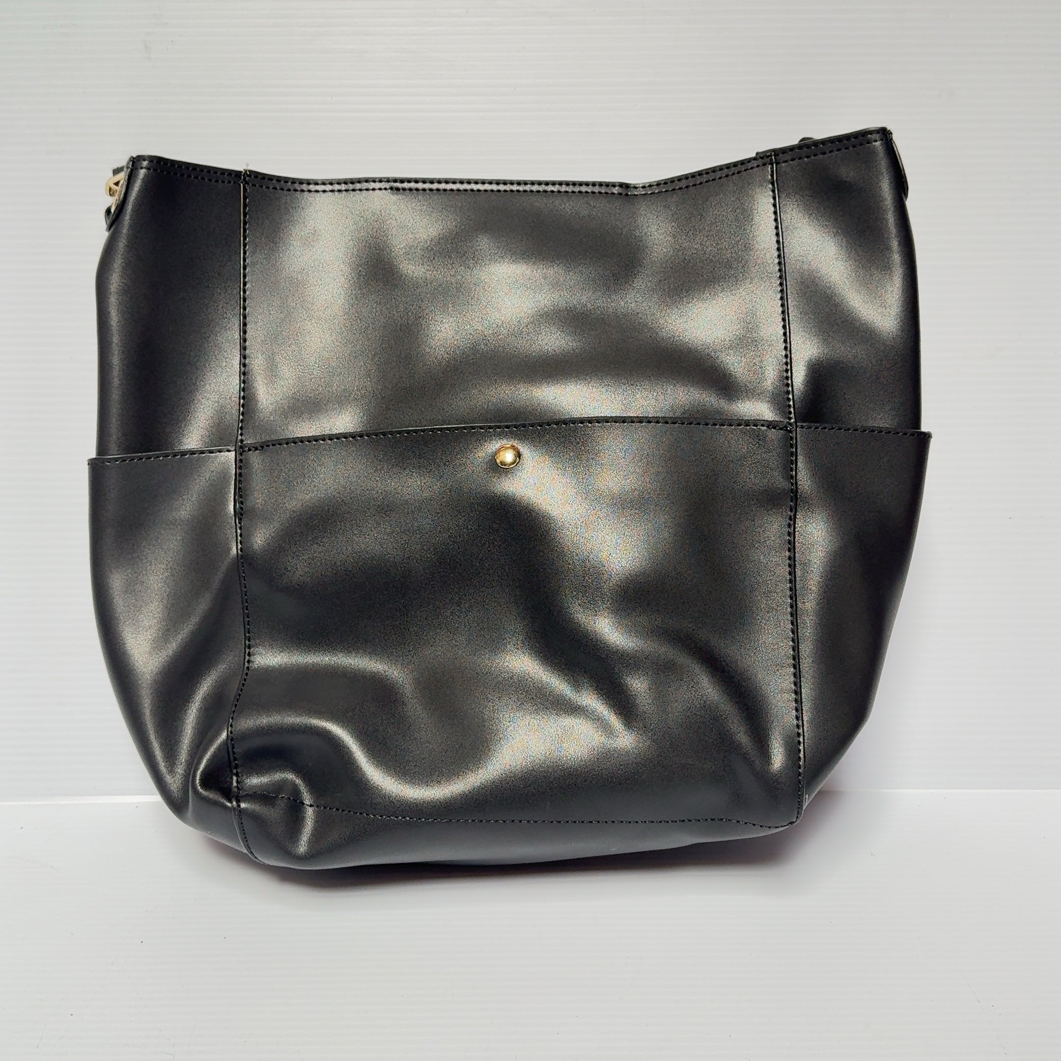Bostanten Lotty Genuine Leather Bucket Bag in Black