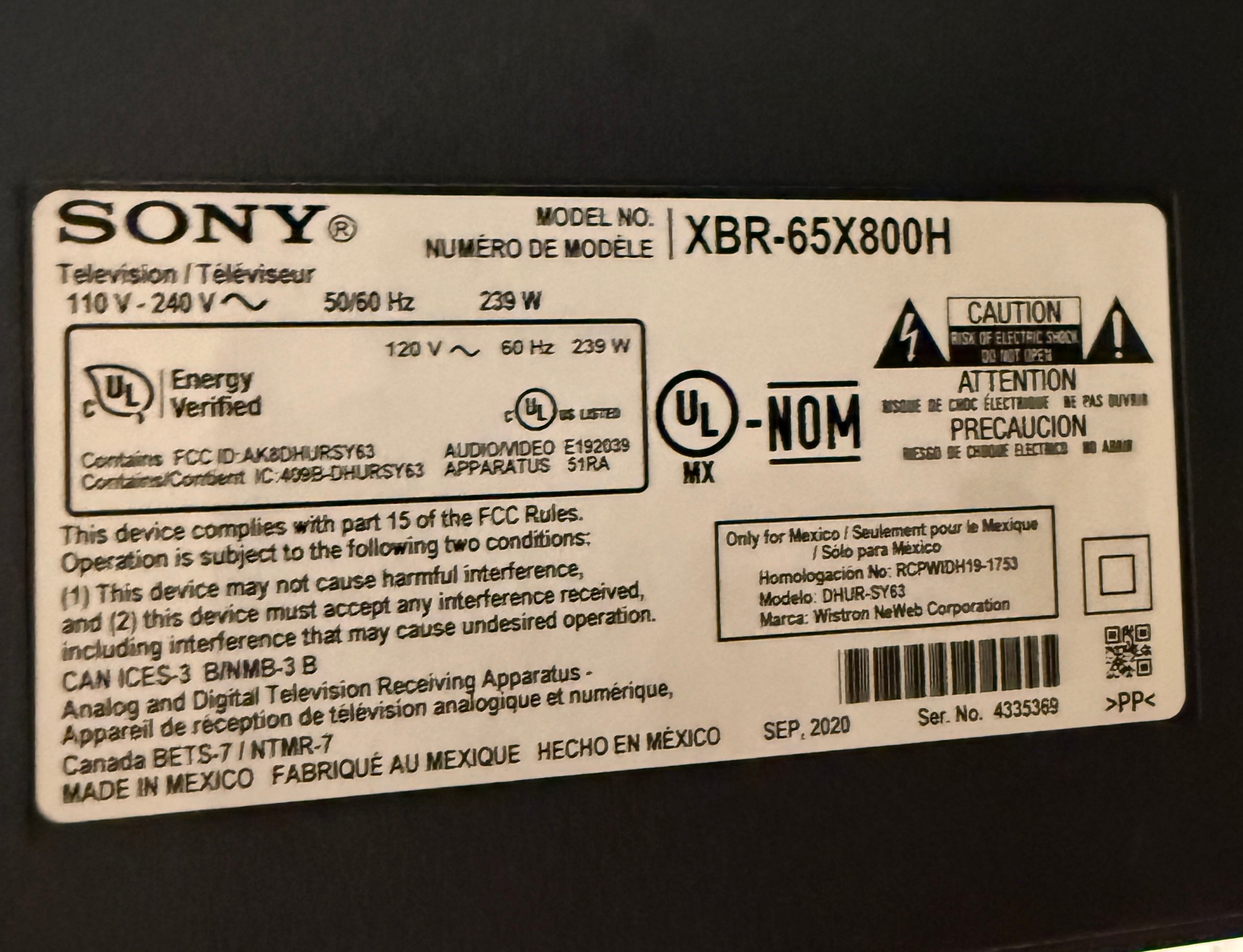 2020 65-inch 4K HDR LED Smart TV featuring Sony’s 4K HDR Processor X1 w/ Triluminos Display