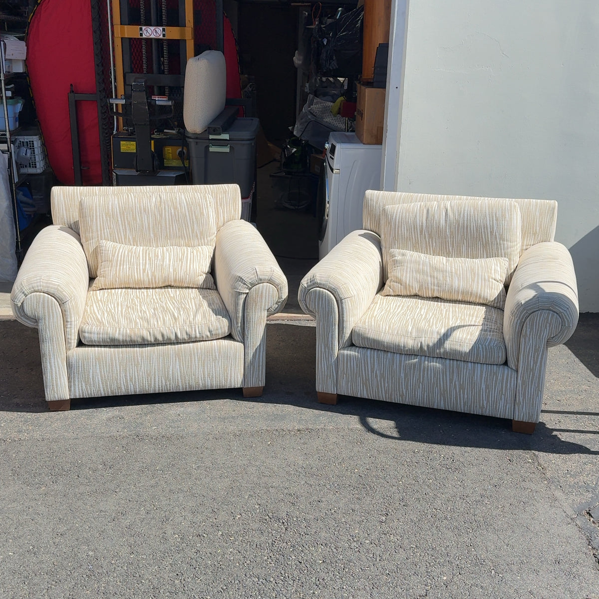 2 Beautiful Kern & Co. Zebra Striped Chairs