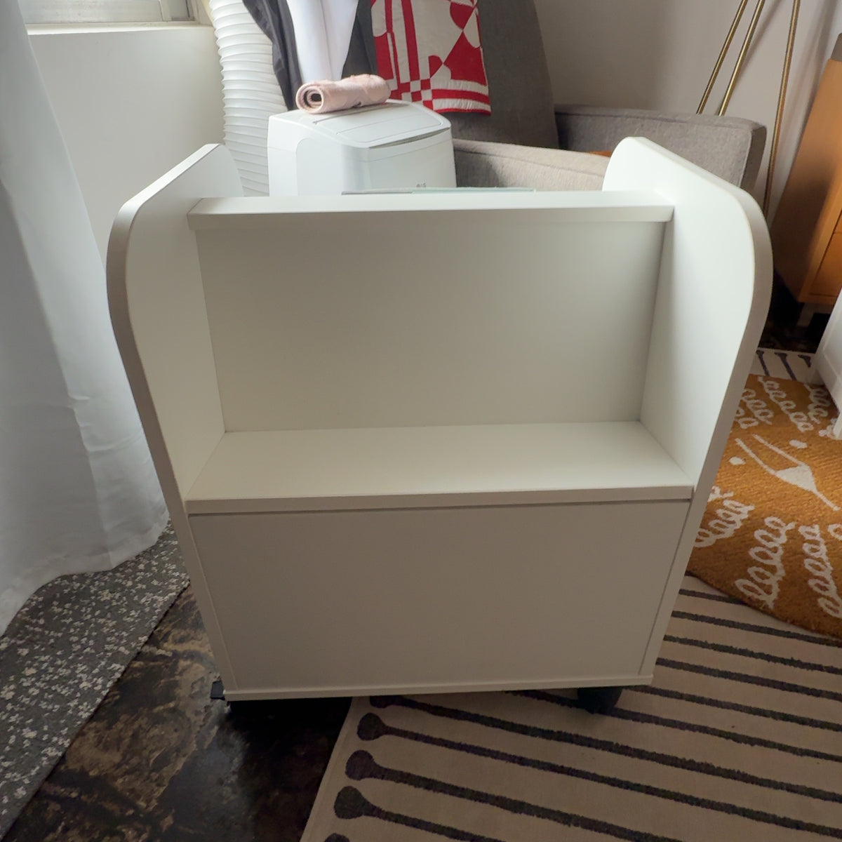 mtrl Design "Library" Book Cart 2-Sided, Storage Cubby