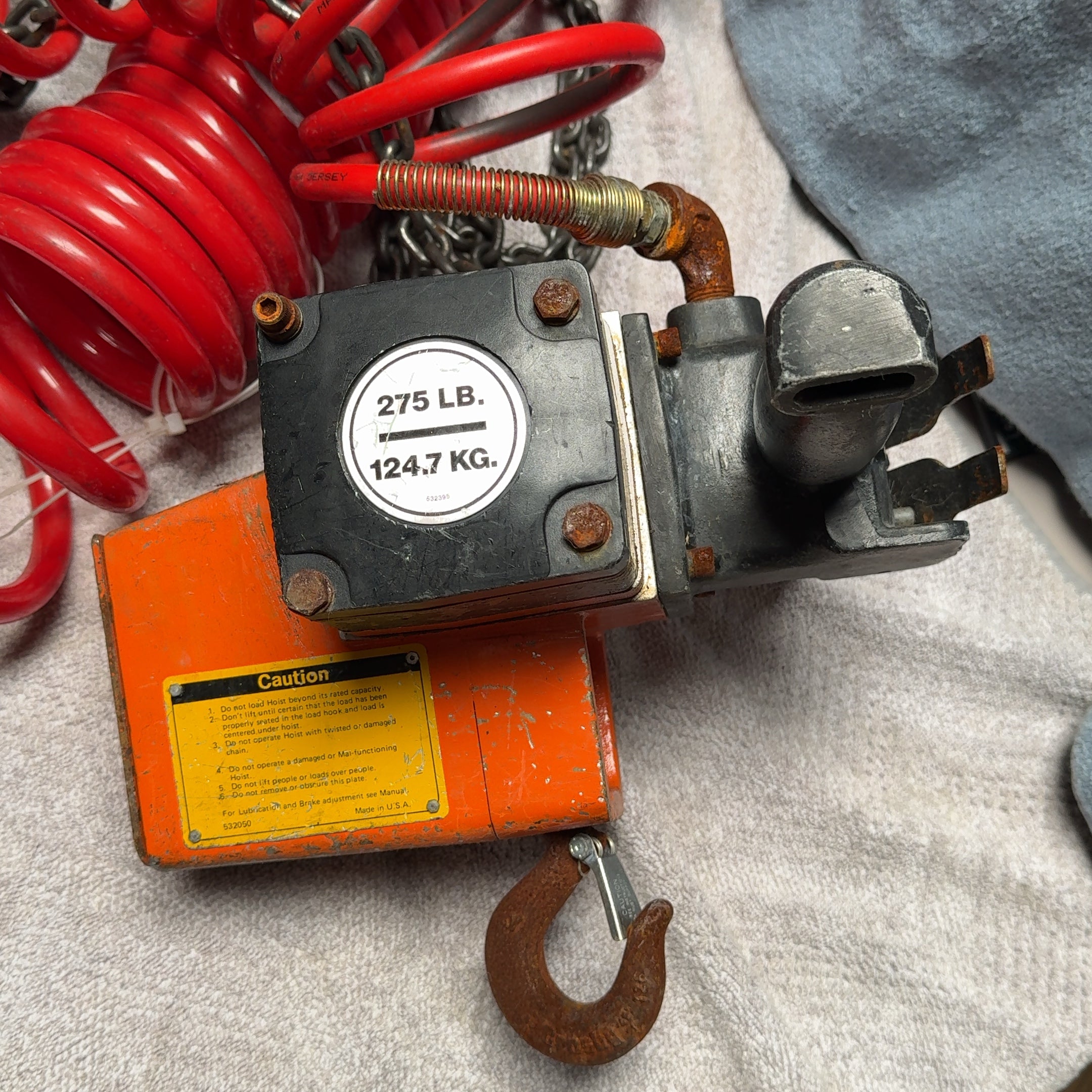 Gardner-Denver KG-1 Rotary Air Hoist 275lb. Capacity