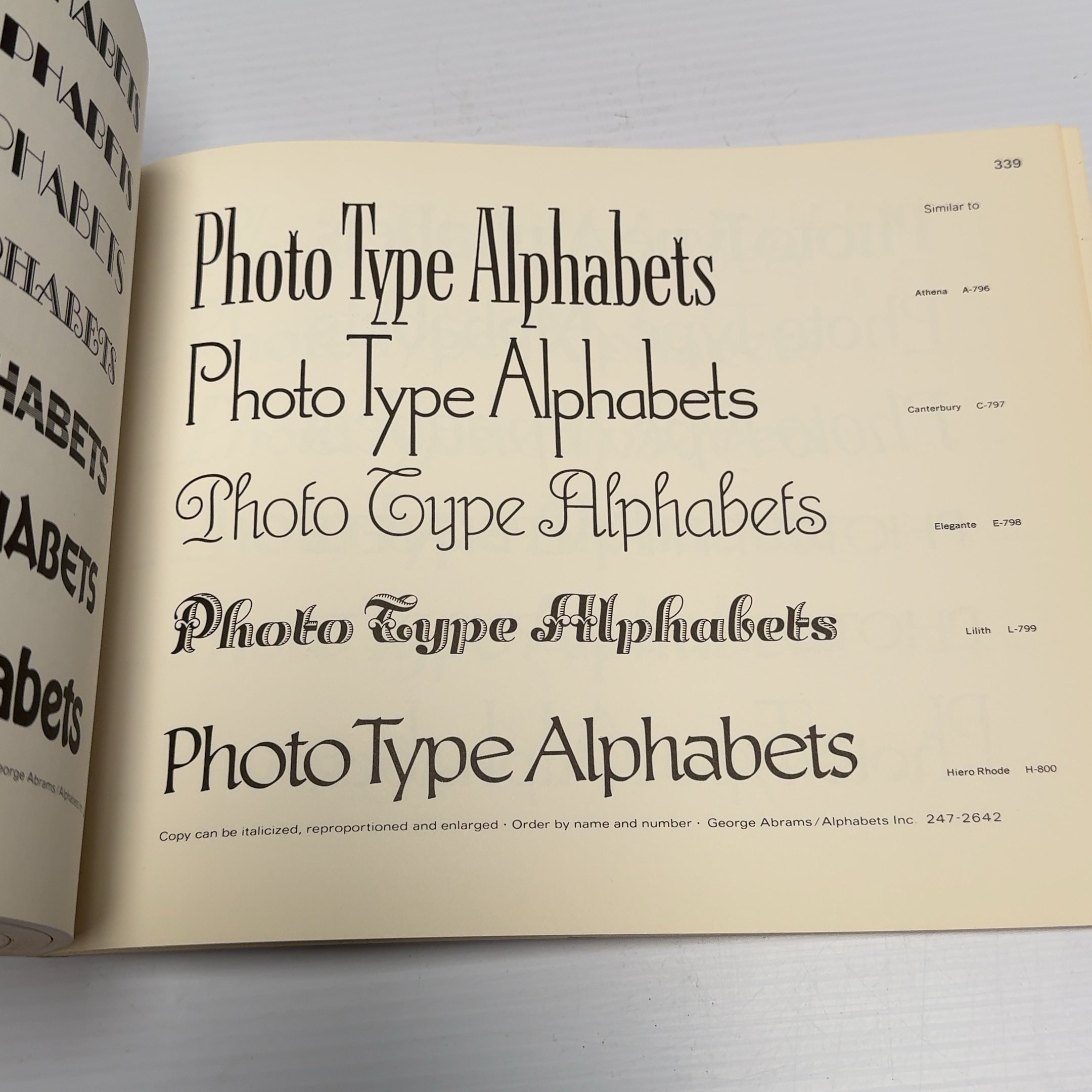 George Abrams - Alphabets Inc. Typography Design Book 1970 *RARE*