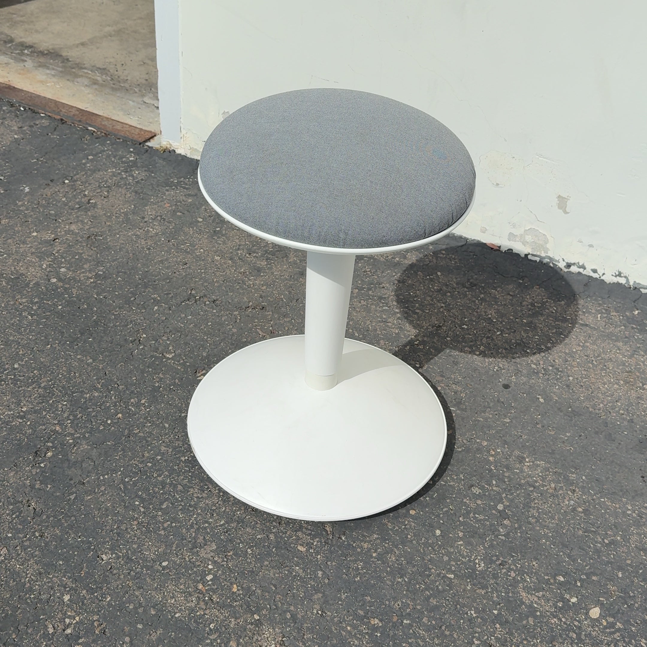 IKEA Nilserik Adjustable Stool in White & Gray
