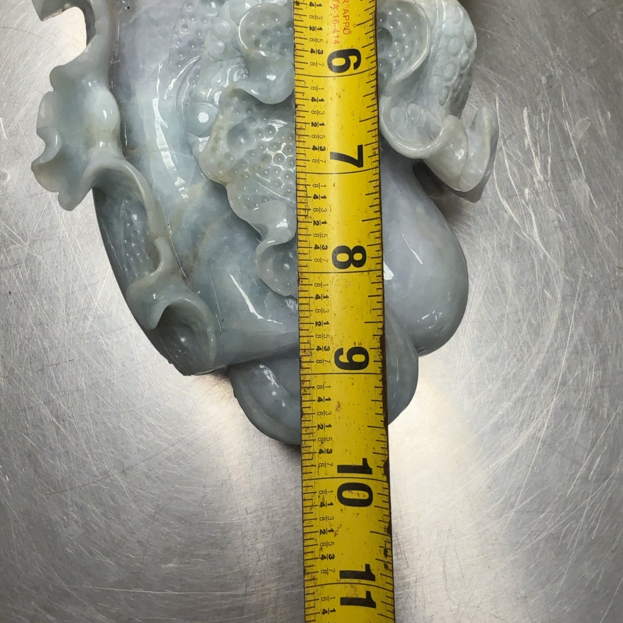 Large Chinese Carving Light Green White Jade Jadeite Sculpture 10 Pounds!