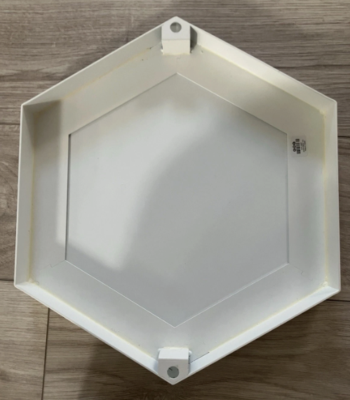 Set of 3 Crate & Barrel Hexagon Mirrors in White