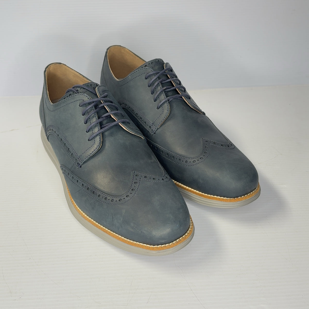 Cole Haan OriginalGrand Wingtip Oxford Navy Leather Mens 14W