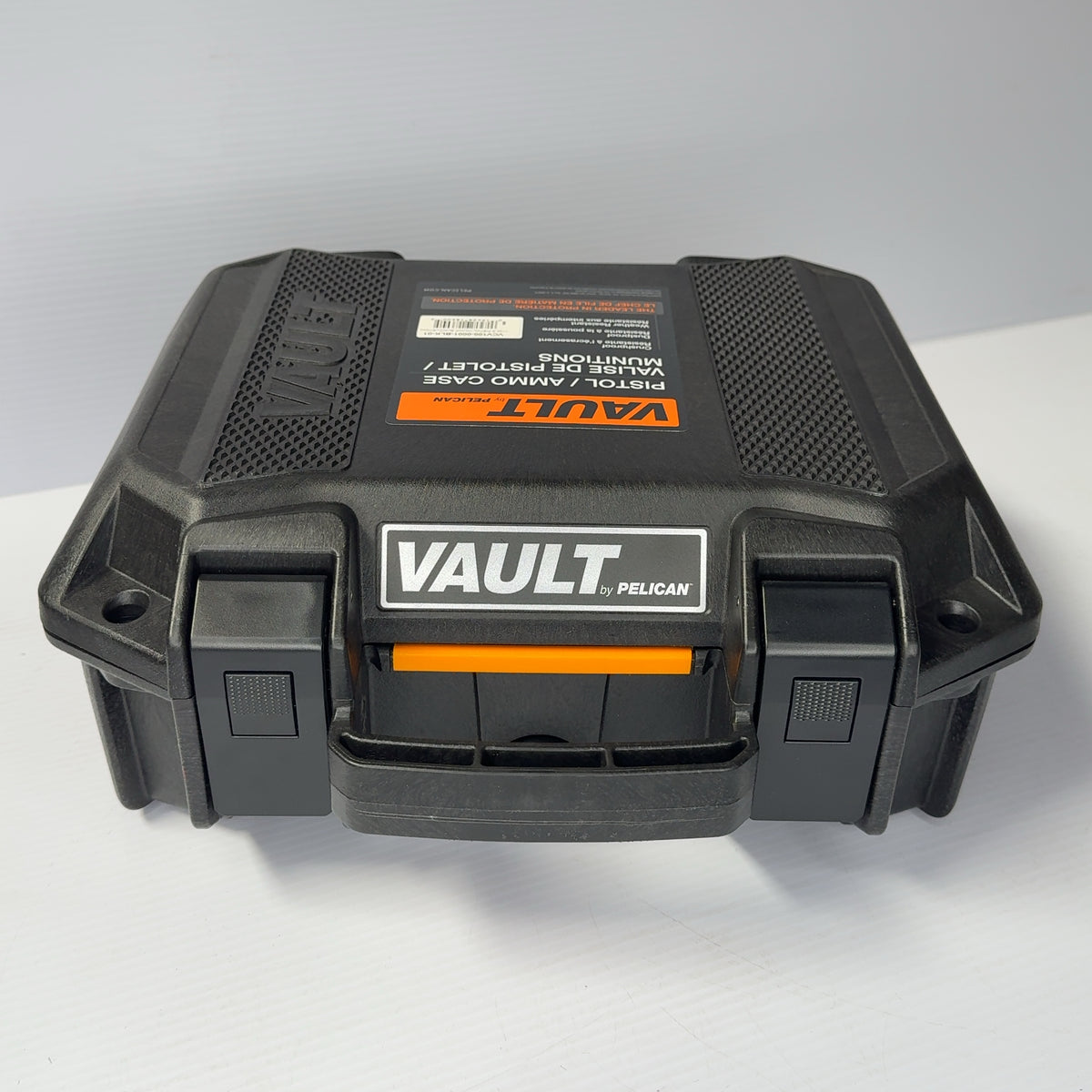 Pelican Vault V100 Pistol Ammo Case Black Hard Shell Weather Resistant V100-BLK