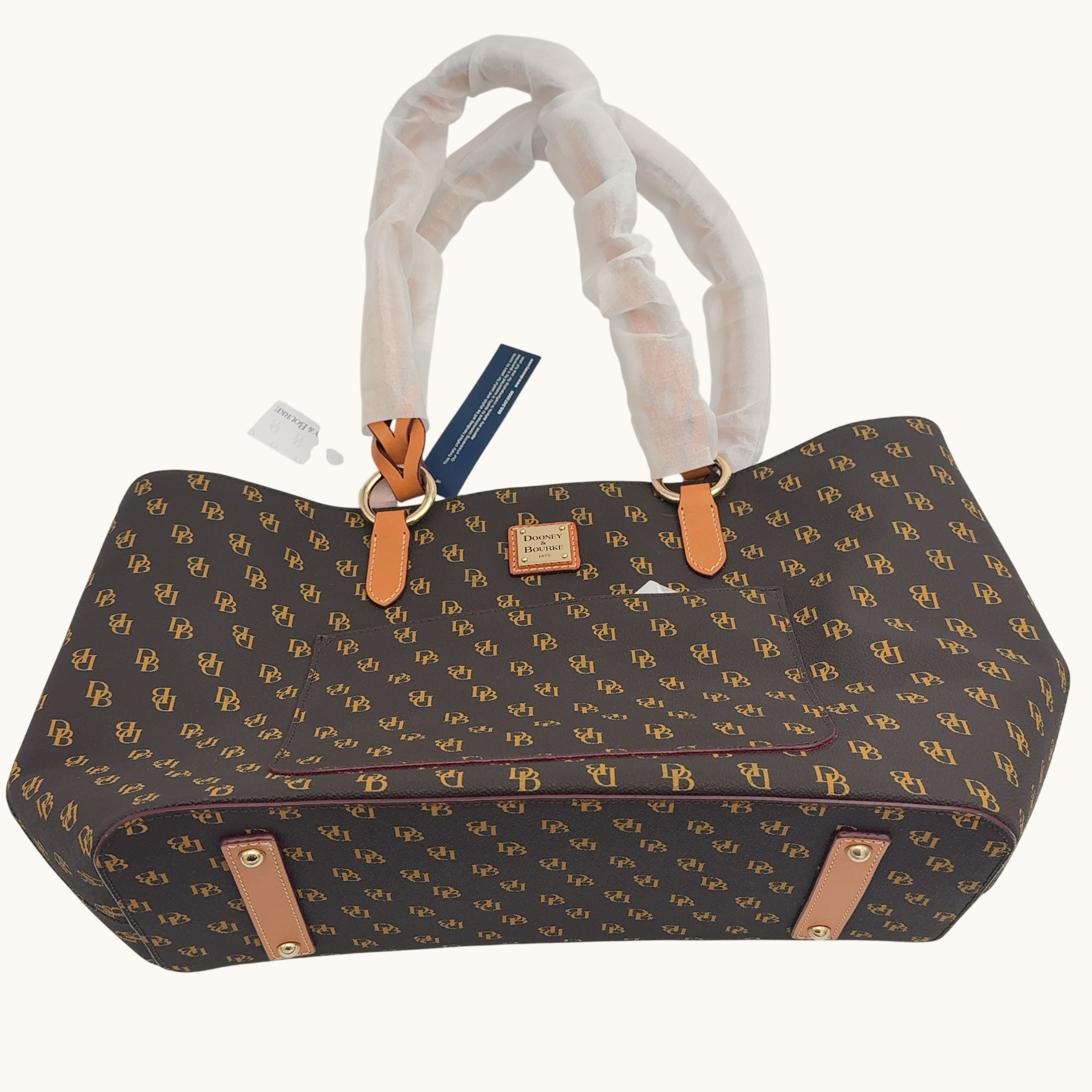 Dooney & Bourke Brown Monogram Leather Tammy Tote NWT!
