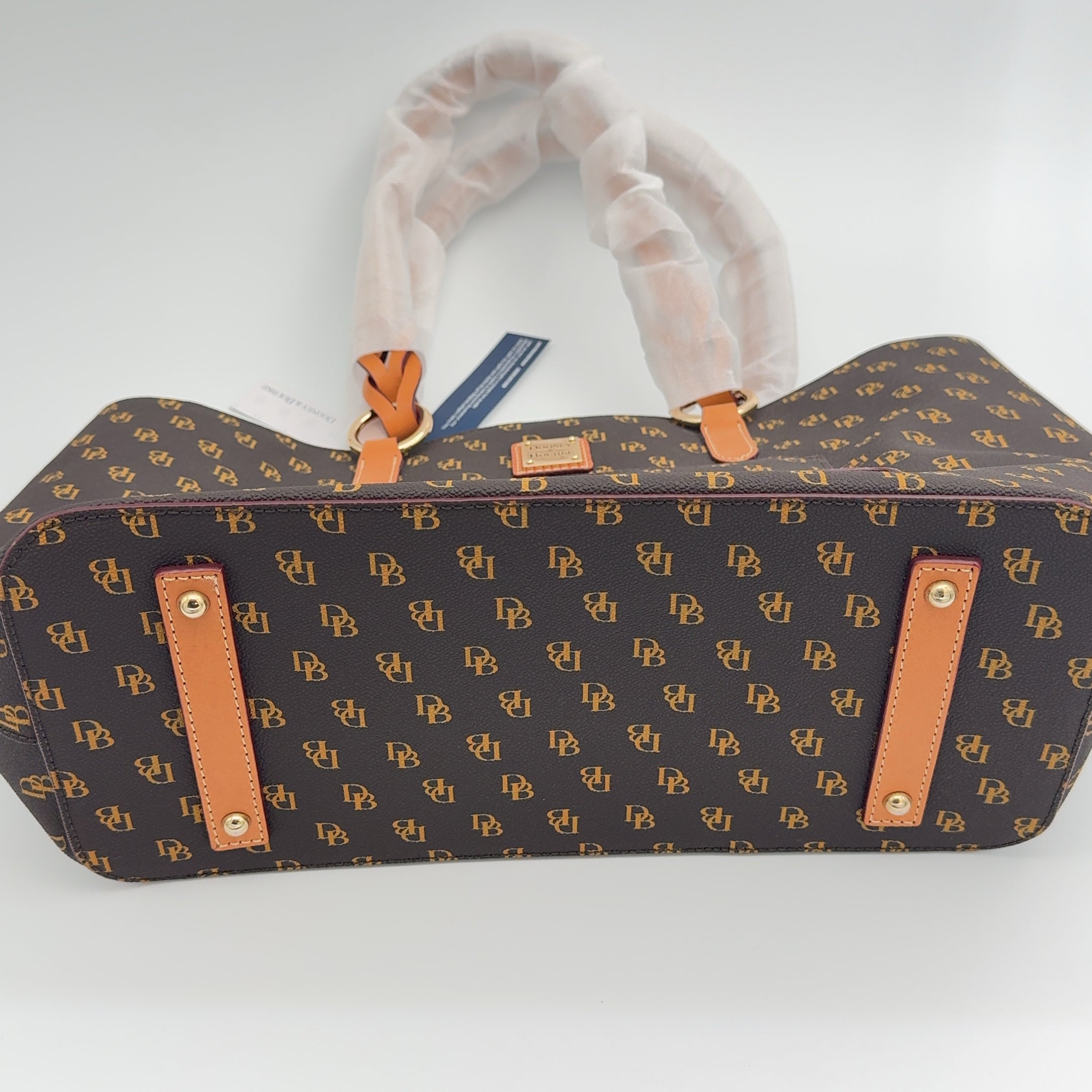 Dooney & Bourke Brown Monogram Leather Tammy Tote NWT!