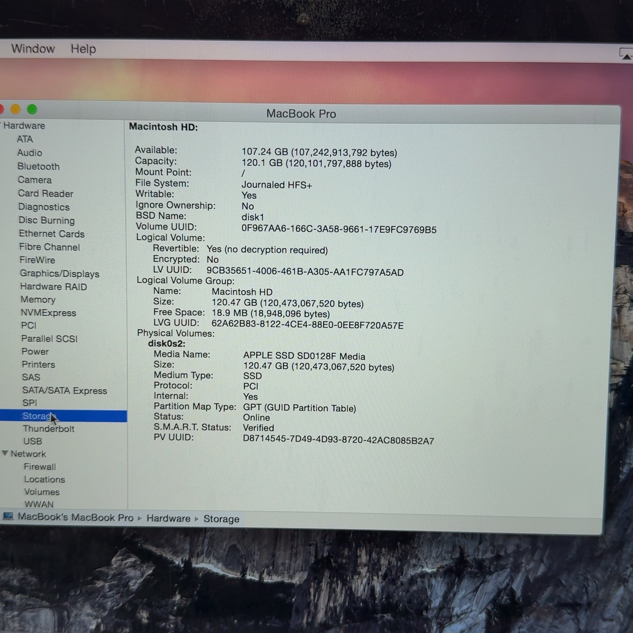 Apple MacBook Pro 13.3" 120GB SSD 8GB DDR3 i5 @ 2.6 GHz Laptop A1502 Silver