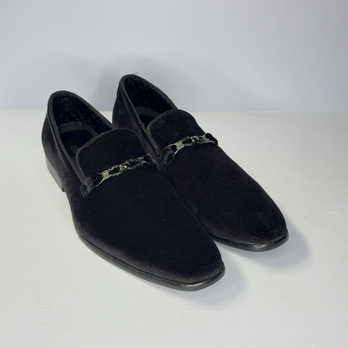 Amali Aller-000 Mens Black Velvet Bit Loafers Dress Shoes Size 14